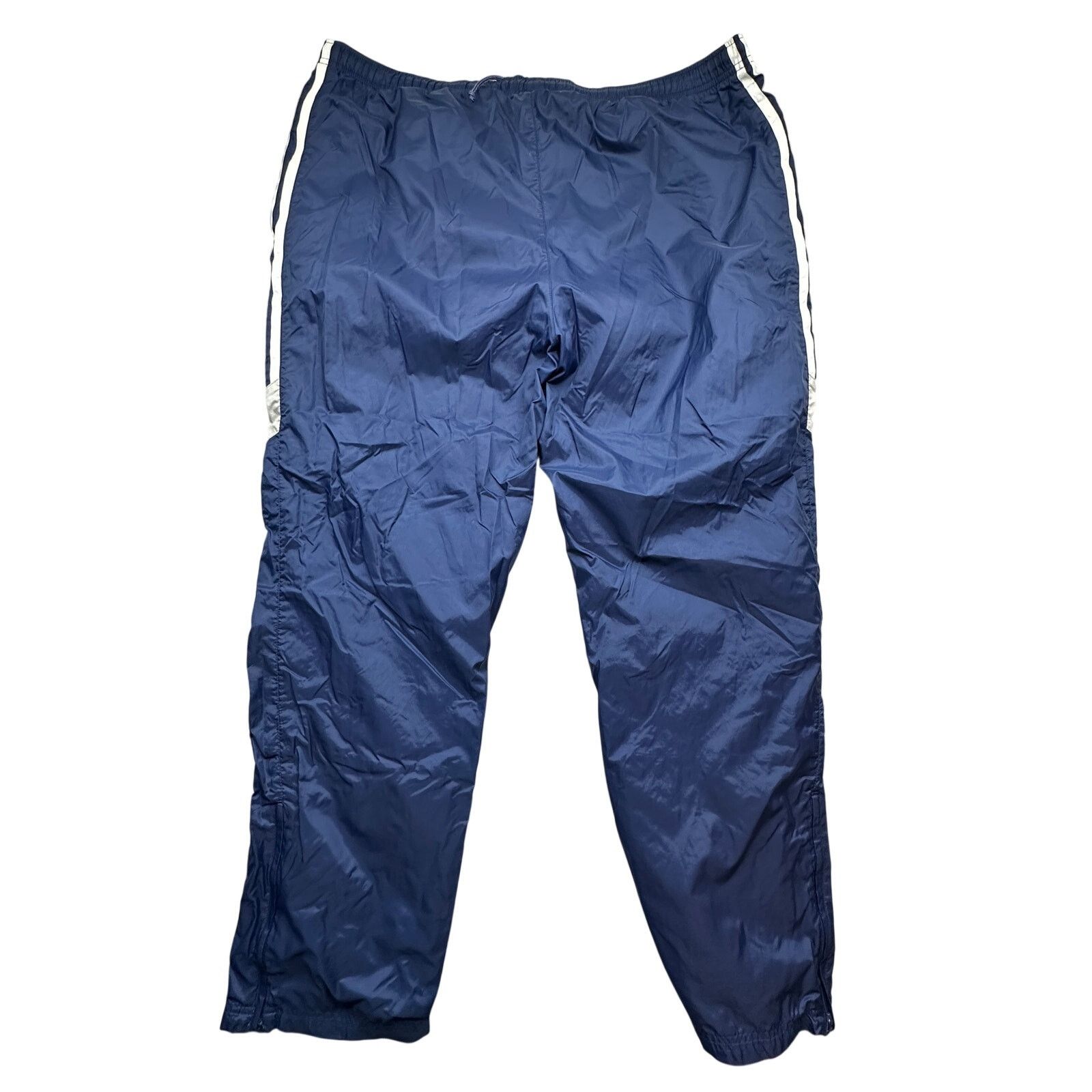 Adidas VTG 90s Adidas Lined Windbreaker Track Pants XL Navy Blue Size US 40 / EU 56 - 2 Thumbnail