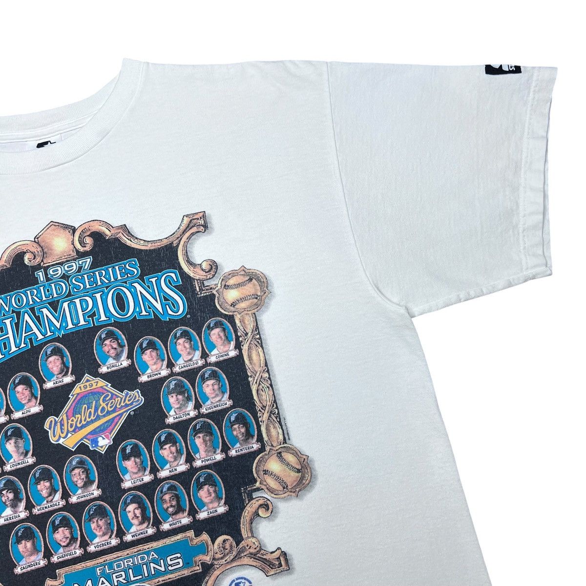 Starter 1997 MLB Florida Marlins World Series Champions Starter Tee Size US L / EU 52-54 / 3 - 8 Thumbnail