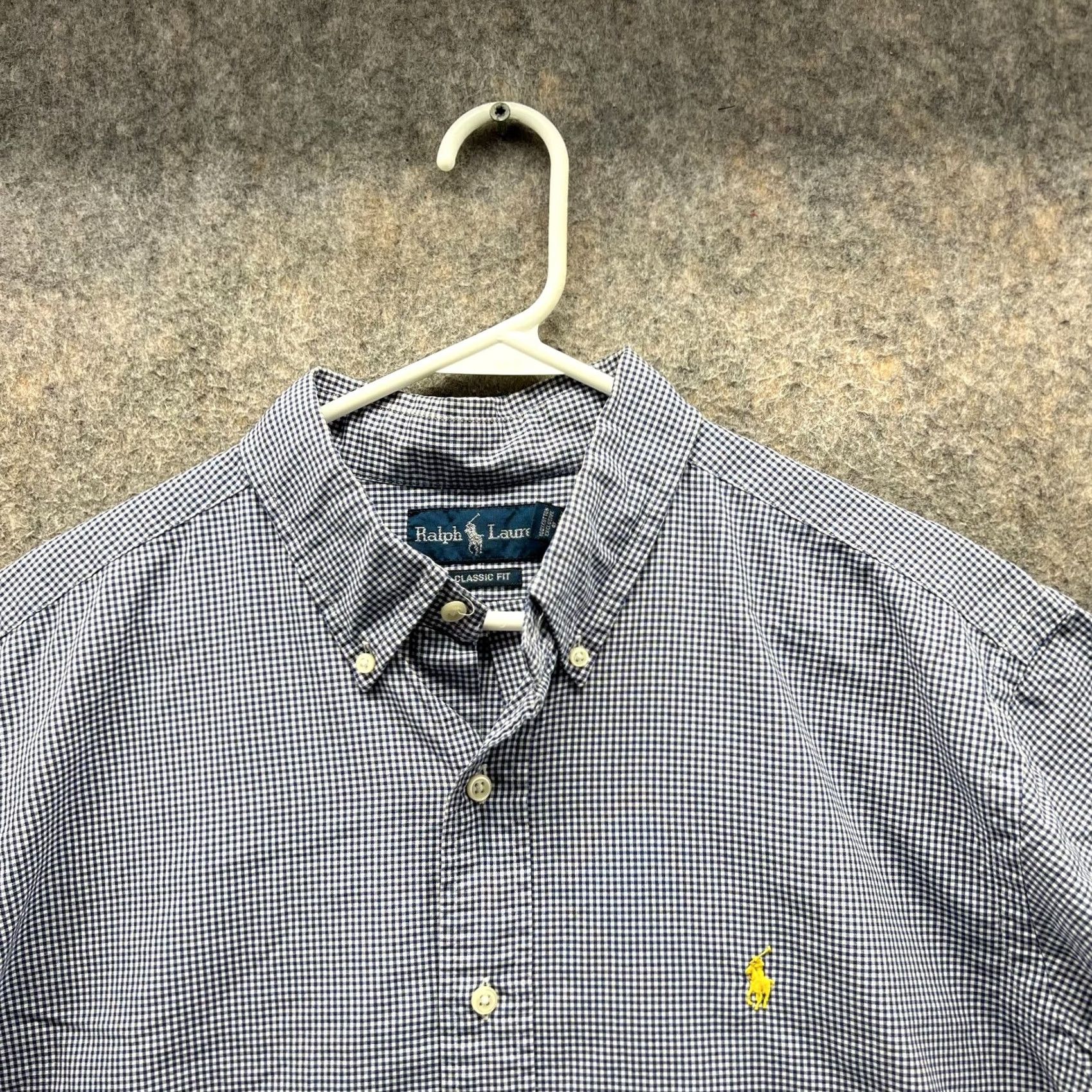 Ralph Lauren Ralph Lauren Shirt Men XL Blue Casual Button-Down Gingham Pony Short Sleeve Vtg Size US XL / EU 56 / 4 - 7 Thumbnail