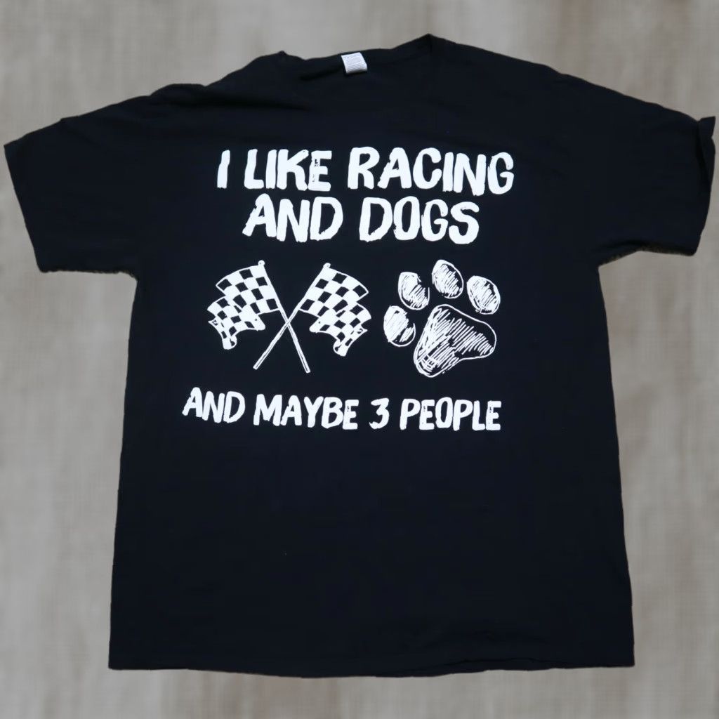 Vintage I Like Dogs And Maybe 3 People Racing Graphic Men's T Shirt Size Large Size US L / EU 52-54 / 3 - 1 Thumbnail