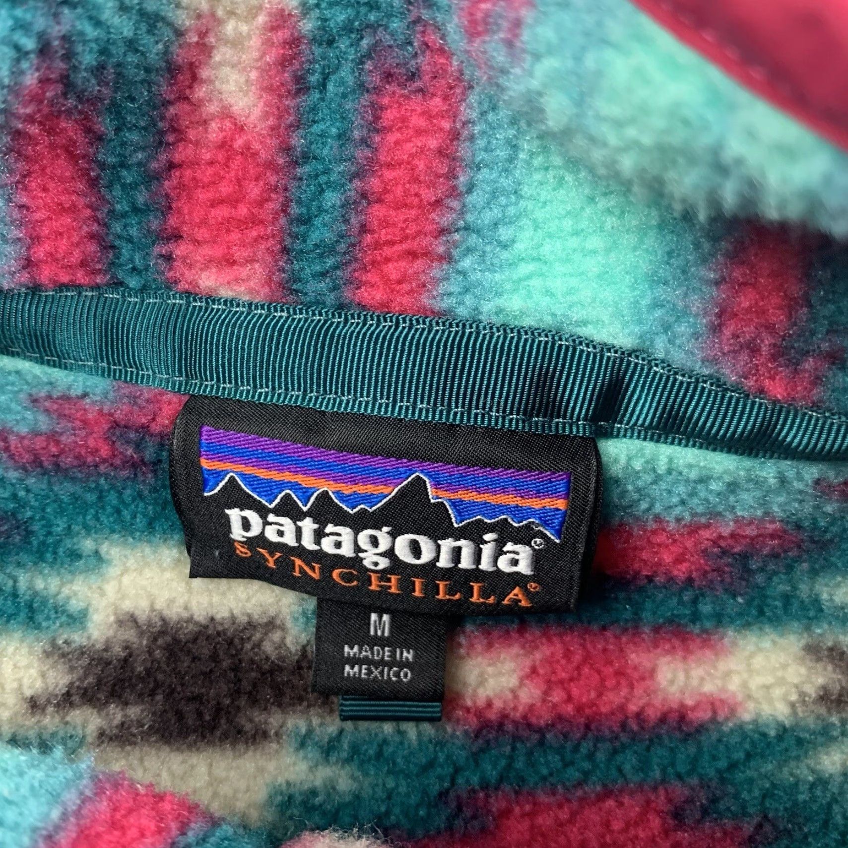 Patagonia Patagonia Synchilla Womens Medium Blue T Snap Fleece Jacket Pullover Geometric Geometric Aztec 90s Southwestern Whimsical? Size M / US 6-8 / IT 42-44 - 3 Thumbnail