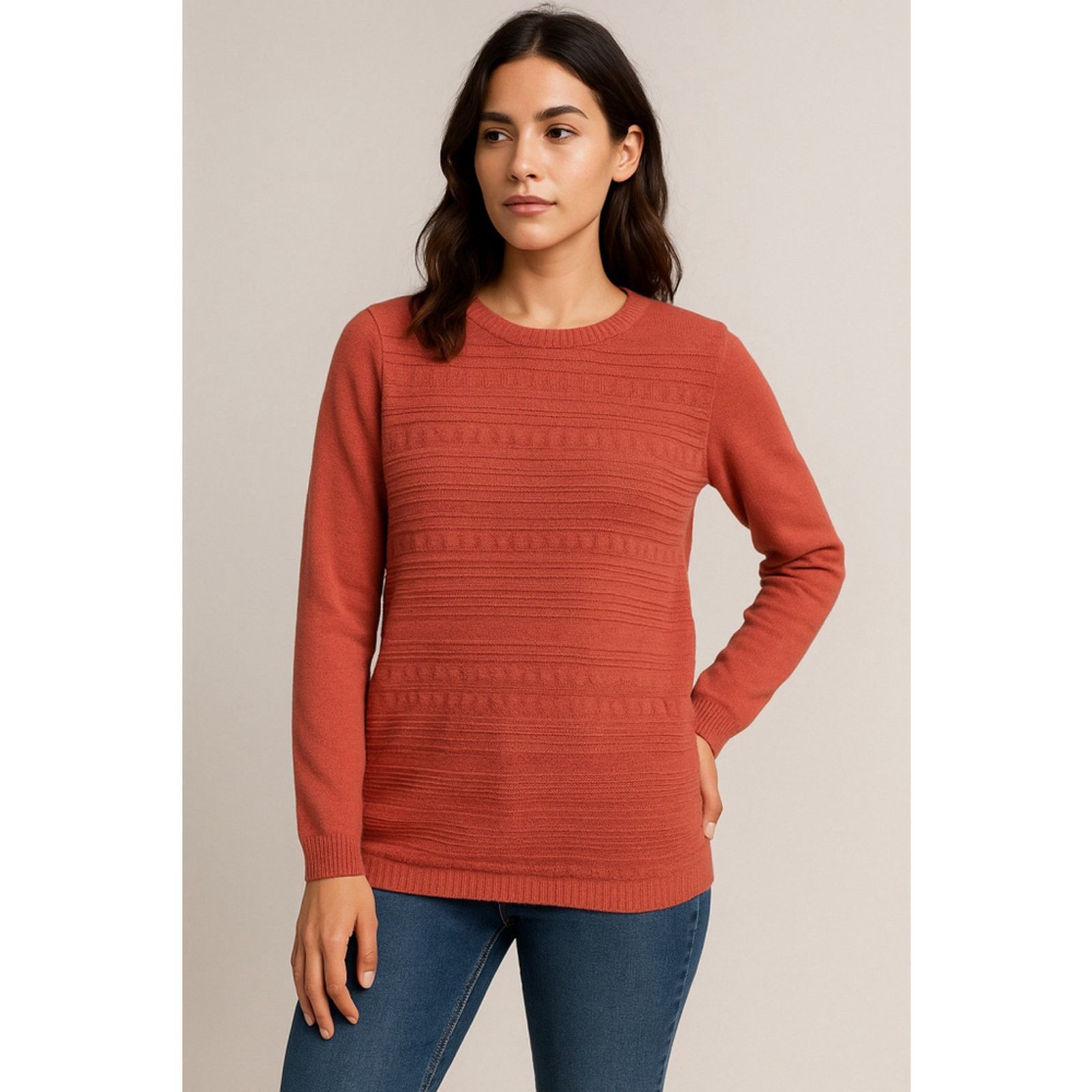 Buffalo David Bitton Textured Minimalist Coral Knit Sweater Buffalo David Bitton Size S / US 4 / IT 40 - 1 Thumbnail