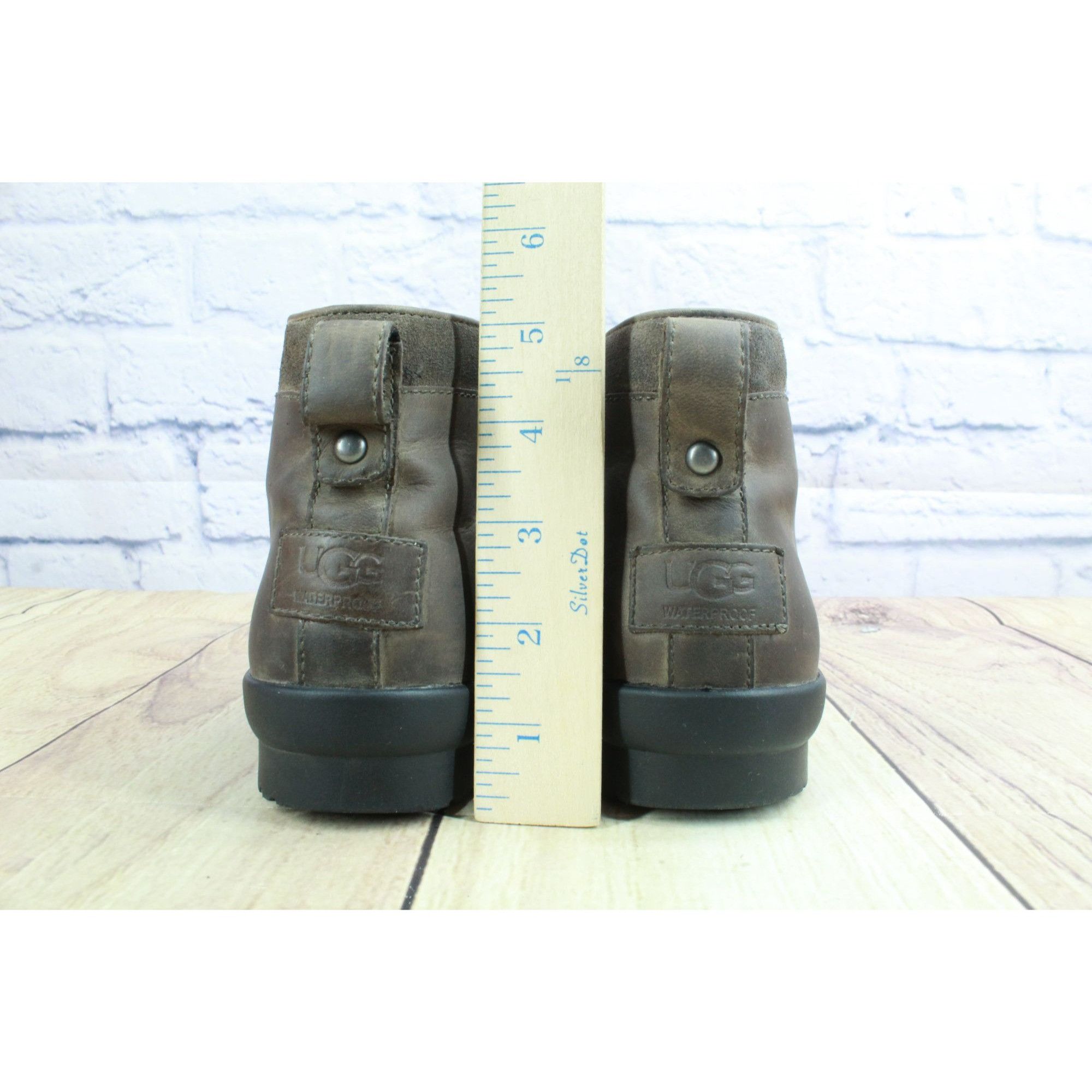 Ugg UGG Attell Brown Leather Waterproof Ankle Boots Size 6.5 Size US 6.5 / IT 36.5 - 6 Thumbnail