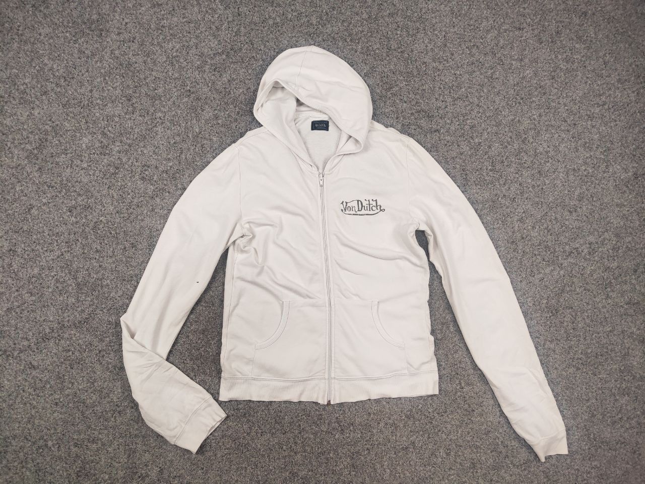 Von Dutch Vintage Von Dutch Big logo white Long sleeve Zip hoodie Size US M / EU 48-50 / 2 - 9 Thumbnail