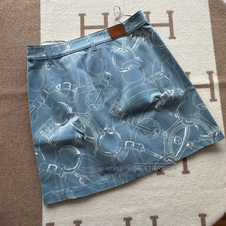 Hermes Hermes Women's Short Skirt, Autumn/Winter 24, Blue Size 24" / US 00 / IT 34 - 4 Thumbnail