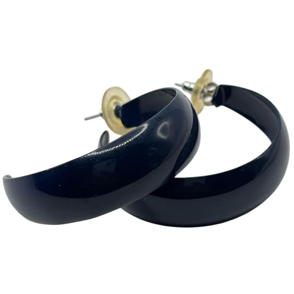Other Blue Curved Earrings Size ONE SIZE - 1 Thumbnail