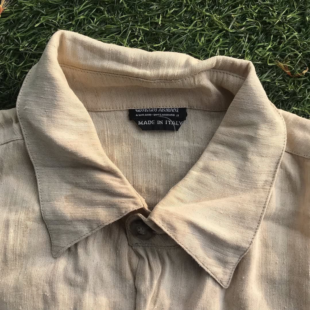 Armani × Giorgio Armani × Vintage Vintage Giorgio Armani Collezioni Men’s Shirt Size L Turquoi Size US M / EU 48-50 / 2 - 5 Thumbnail
