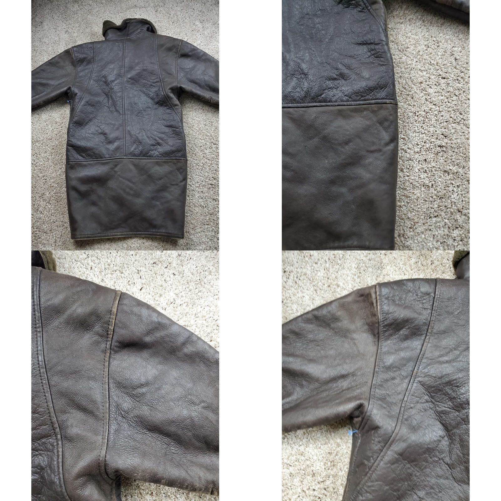 Andrew Marc VINTAGE Andrew Marc Coat Womens Long Button Up Brown Fur Lining Leather Overcoat 90s Medium Casual Mens? Women Size M / US 6-8 / IT 42-44 - 10 Thumbnail