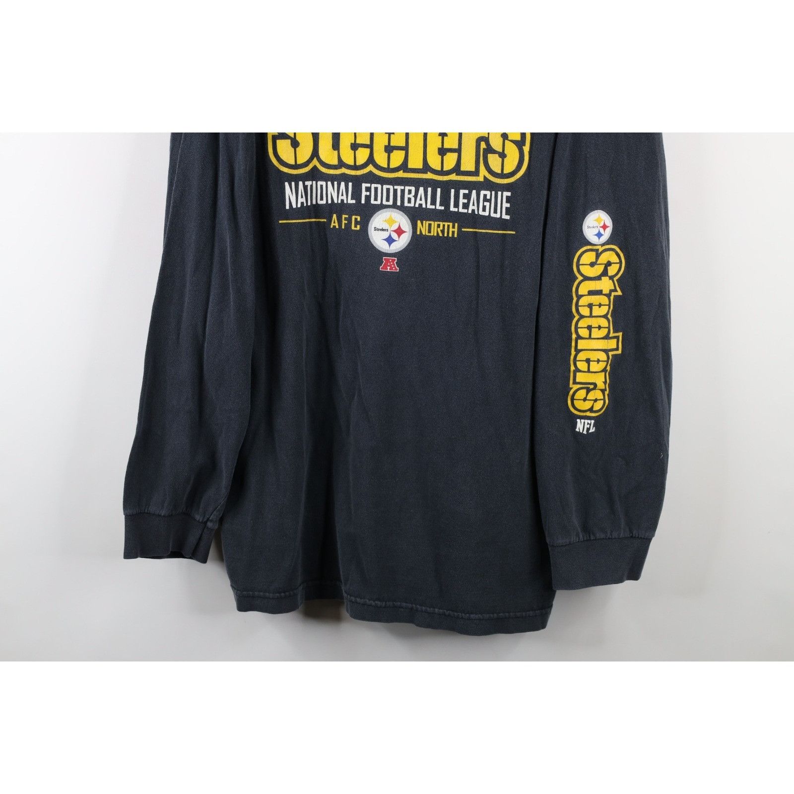 Vintage Vintage Faded Spell Out Pittsburgh Steelers Football T-Shirt Size US XL / EU 56 / 4 - 3 Thumbnail