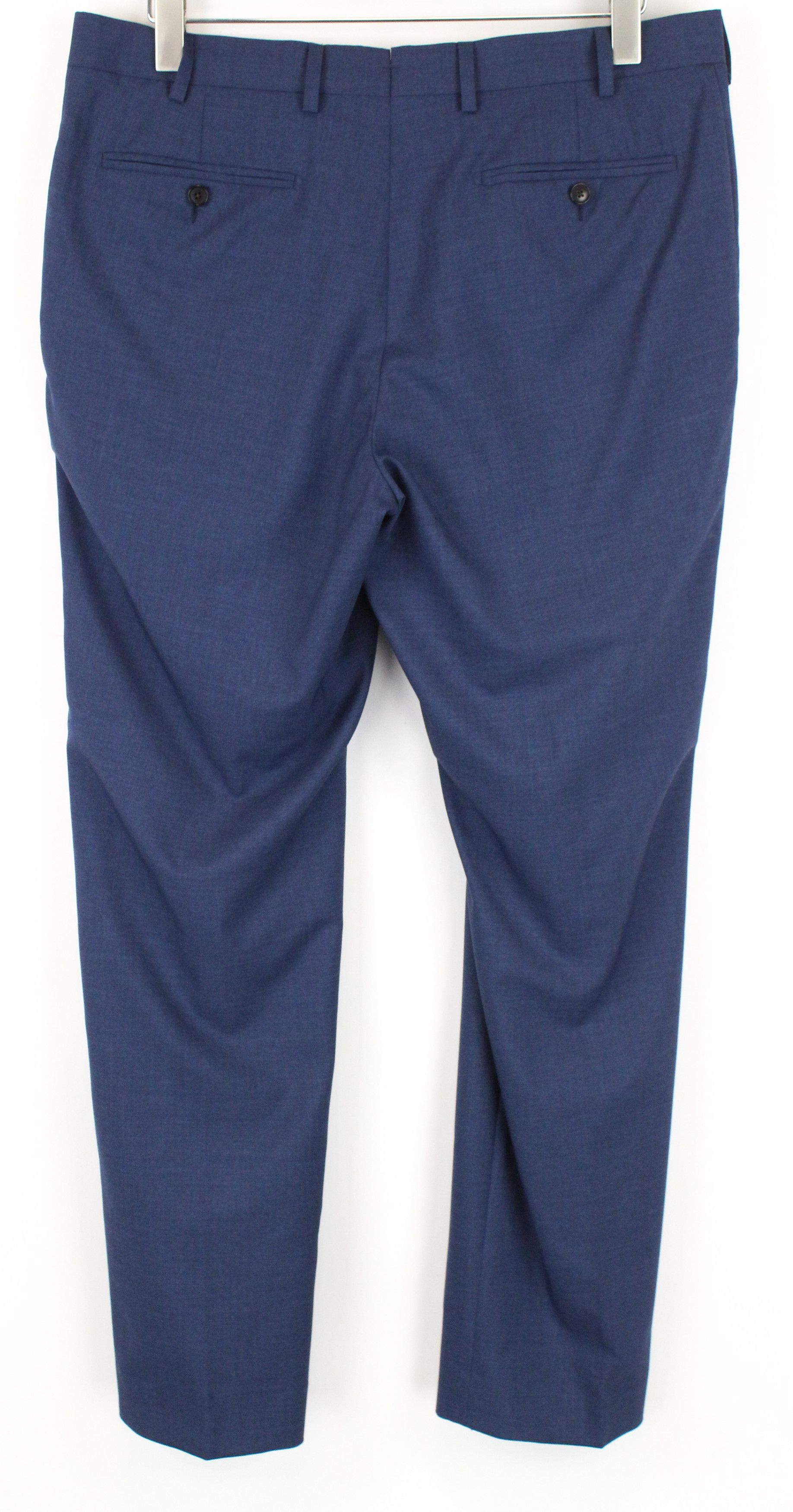 Suitsupply SIENNA UK42S Blue Wool Pleated Trousers 55667 Size US 42 / EU 58 - 2 Thumbnail
