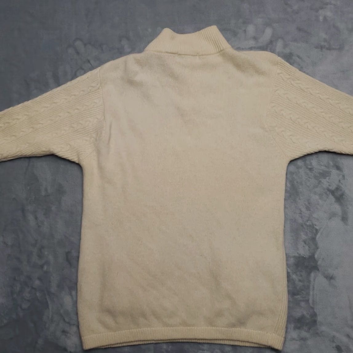 Vintage VINTAGE Maggie Sport Sweater Womens L Cream Angora Wool Blend Wool Angora Lambswool Knit Pullover 3/4 Sleeve High Neck Solid Casual Womens L Size L / US 10 / IT 46 - 5 Thumbnail