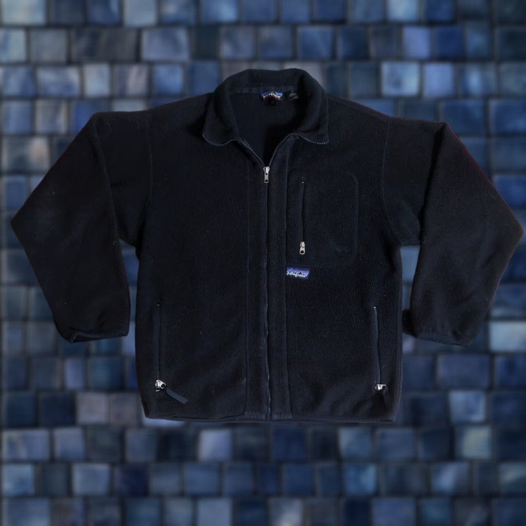Patagonia VTG Patagonia Synchilla USA 1997 Jacket - Black Fleece Zip Short Outdoor Hiking Mens M Size US M / EU 48-50 / 2 - 1 Thumbnail