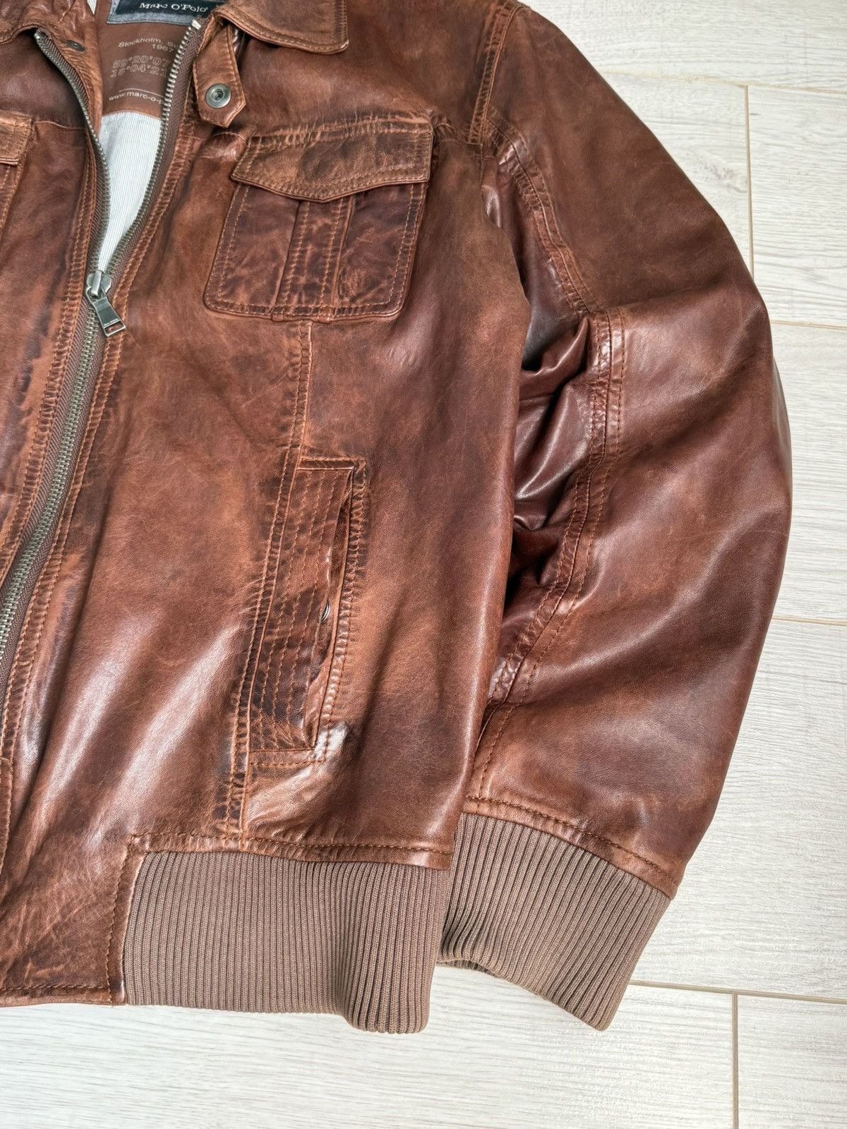 Genuine Leather Vintage Leather Jacket Mark O’polo Size US L / EU 52-54 / 3 - 2 Thumbnail