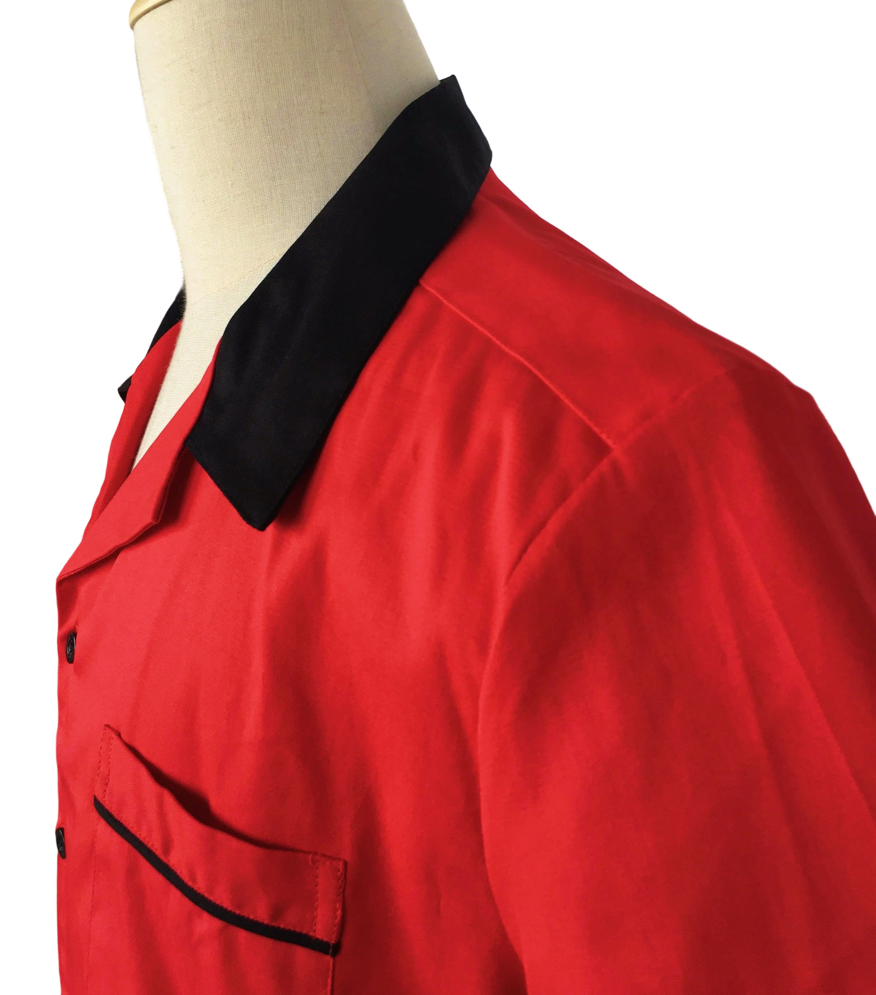Other Red-Short Sleeve Bowling Shirts Pocket Casual Clothing Size US L / EU 52-54 / 3 - 5 Thumbnail