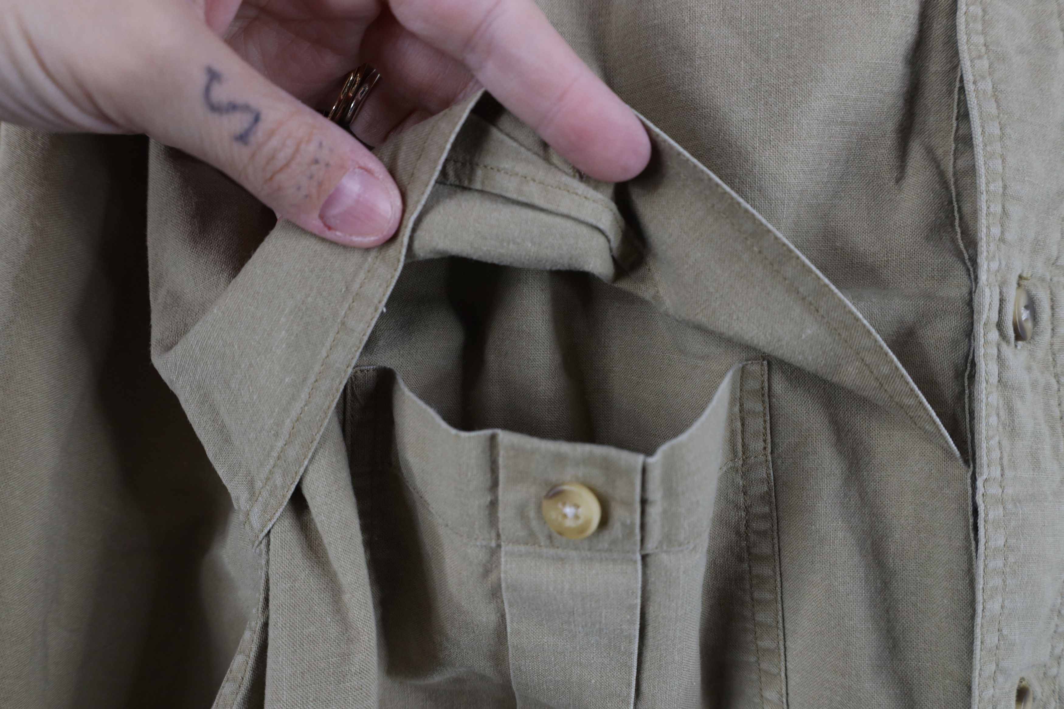 Vintage Vintage 90s Y2K Streetwear Canvas Short Sleeve Button Shirt Size US L / EU 52-54 / 3 - 6 Thumbnail