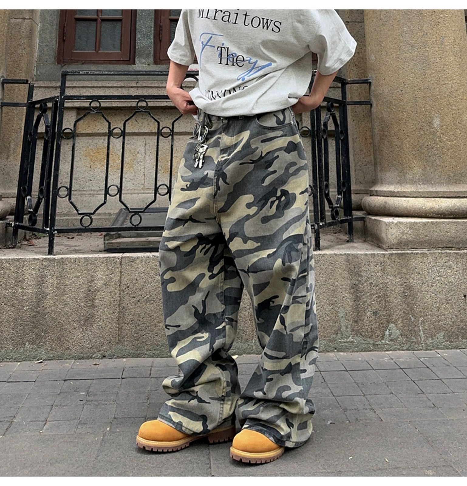 Other Camouflage Camo Wide-Leg Pants Size US 32 / EU 48 - 5 Thumbnail