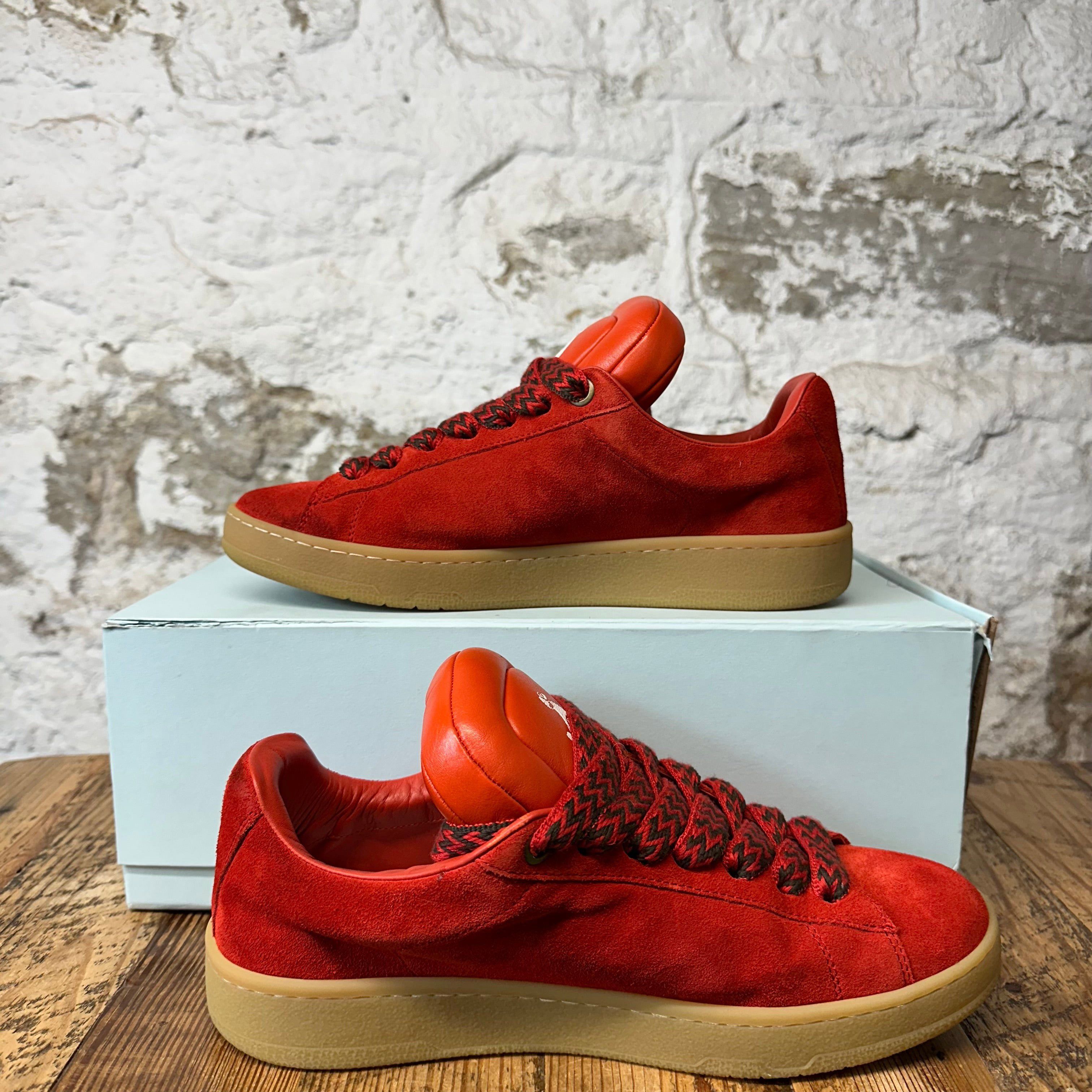 Lanvin Lanvin Future Curb Red Suede Sneaker Sz 11 (44) Size US 11 / EU 44 - 2 Thumbnail