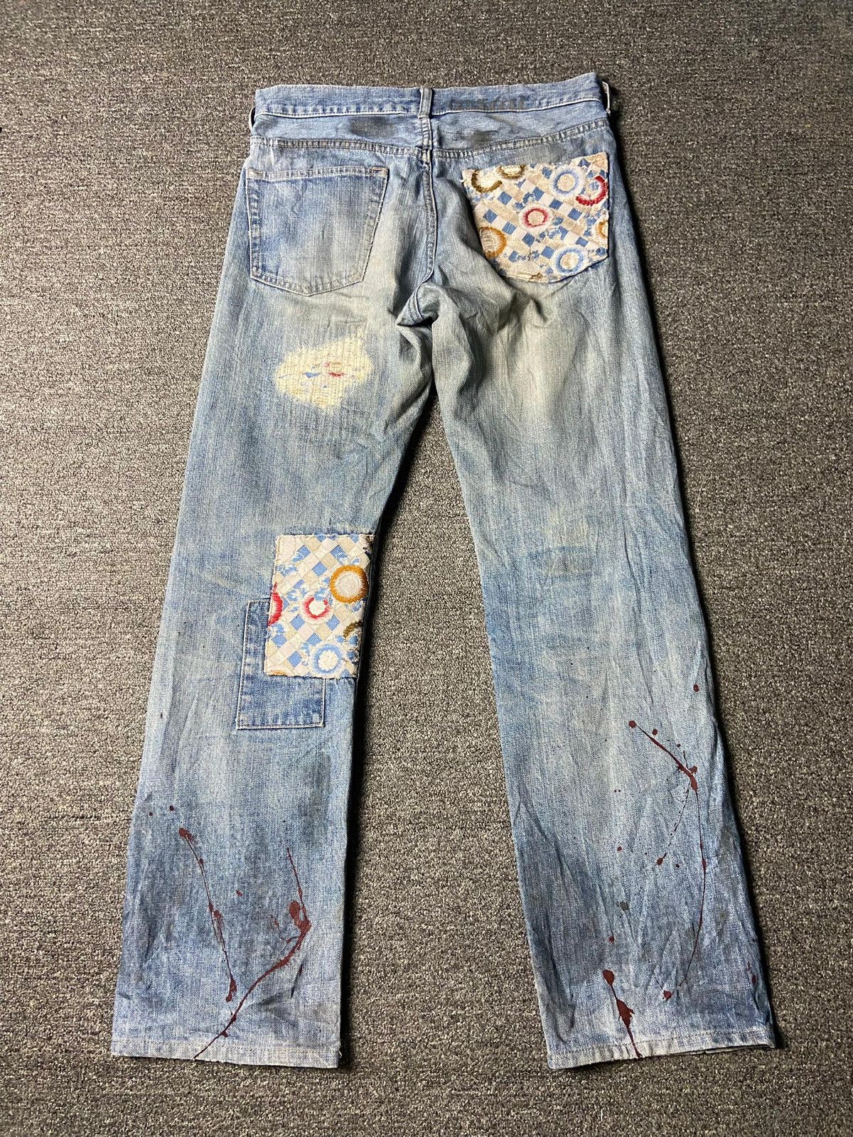 Takeo Kikuchi Vintage Takeo Kikuchi Patchwork Denim Jeans (162) Size US 31 - 2 Thumbnail
