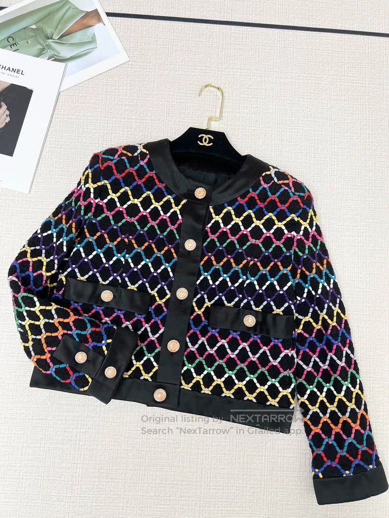 Chanel Chanel Diamond colour braided coat Size XS / US 0-2 / IT 36-38 - 2 Thumbnail