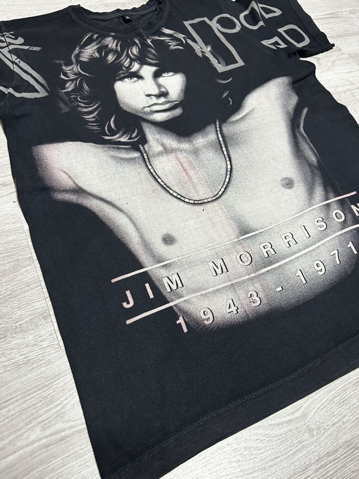 Vintage Vintage Jim Morrison 1943-1971 All Over Print T-Shirt Size US L / EU 52-54 / 3 - 3 Thumbnail