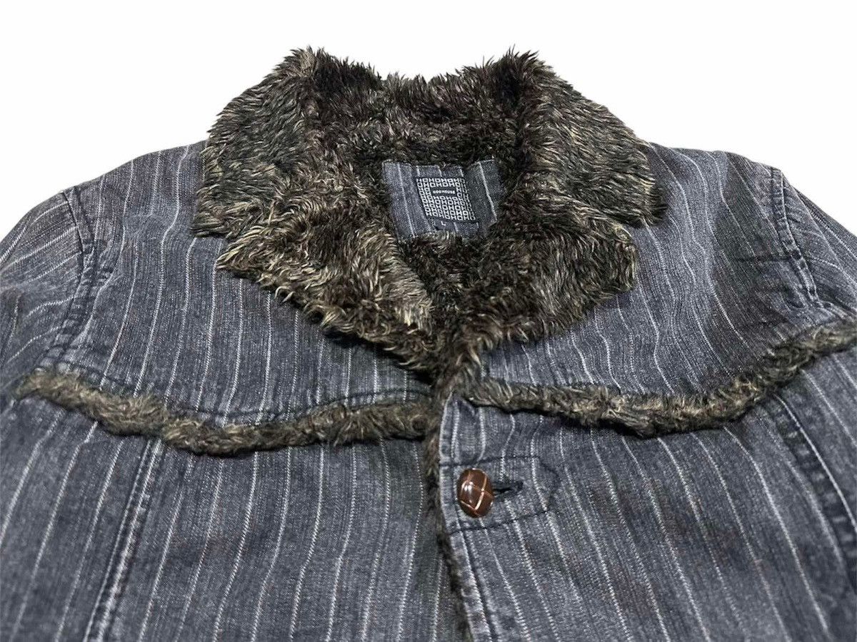 Japanese Brand 🔥Y2K Vintage Doghouse Fur Lined Field Jacket Striped Size US L / EU 52-54 / 3 - 3 Thumbnail