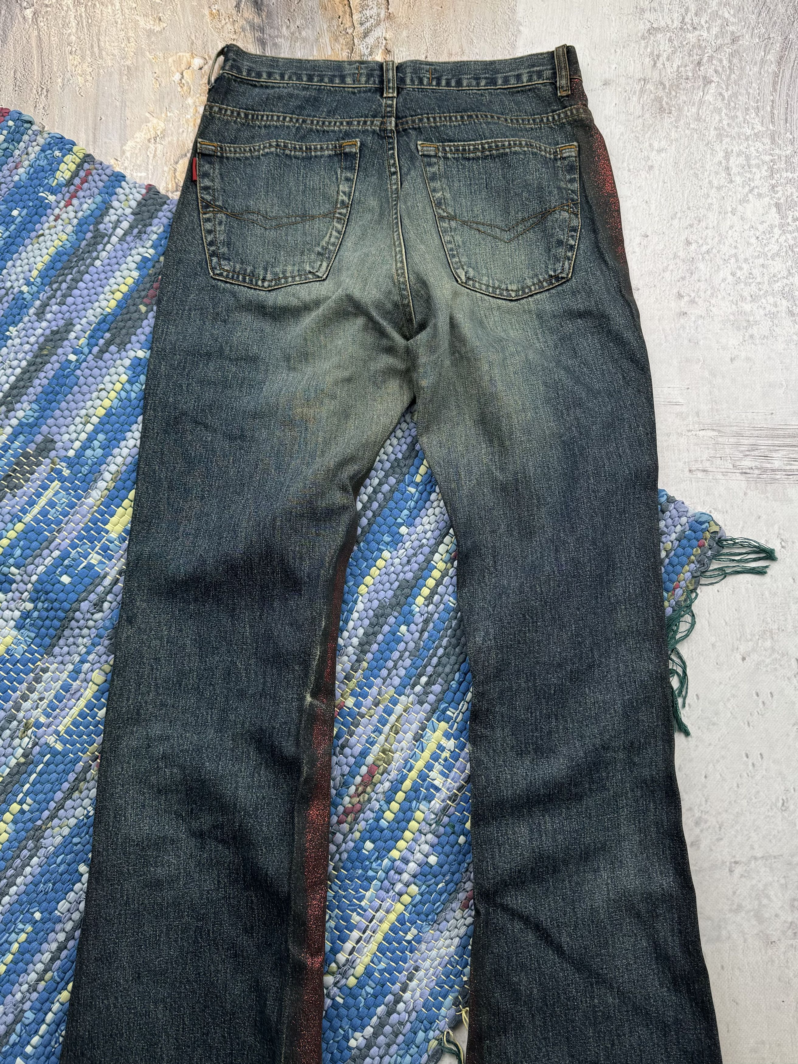 Vintage Vintage Faded Flared Jeans A224(551) Size 29" - 6 Thumbnail