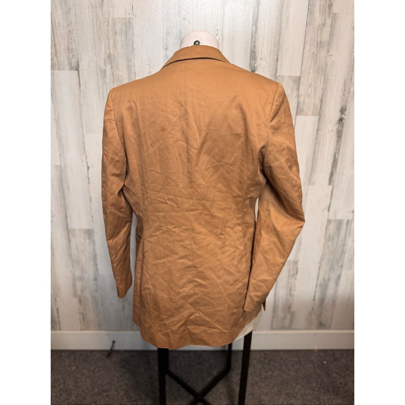 Other Casual Corner Women’s Longline Blazer Tan Size 10 – 100% Cotton Shell Size M / US 6-8 / IT 42-44 - 4 Thumbnail