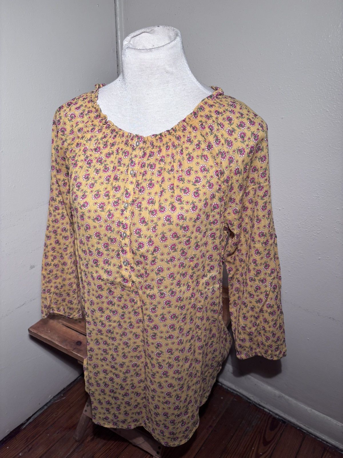 Other Chaps Floral Peasant Blouse Size S / US 4 / IT 40 - 7 Thumbnail