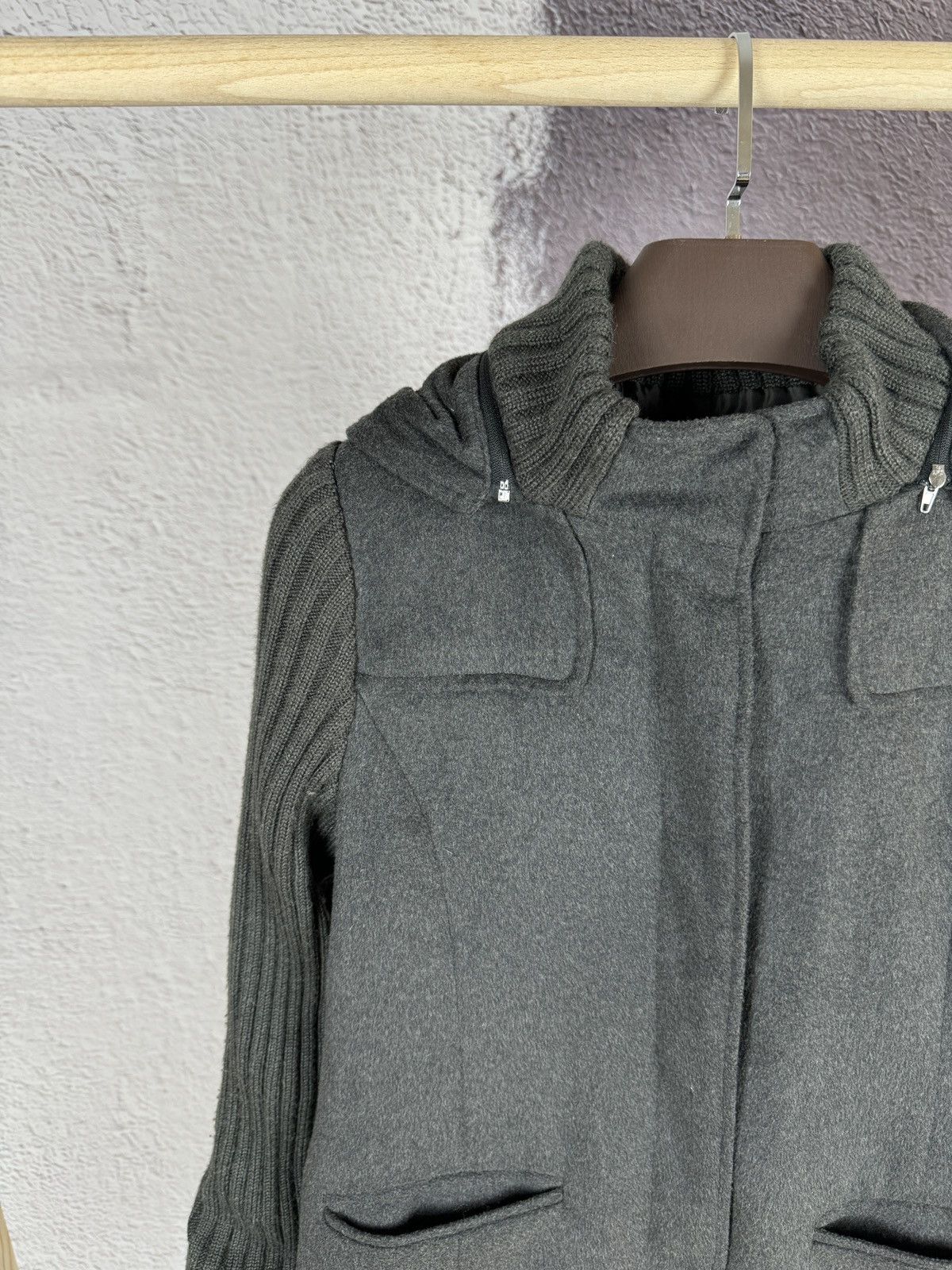 Japanese Brand A.R.T by Ofuon wool grey full zip hooded jacket coat Japan Size M / US 6-8 / IT 42-44 - 3 Thumbnail