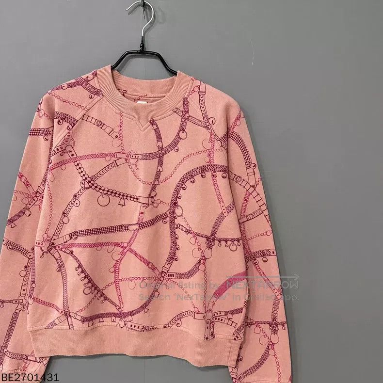 Other Hermes Pattern Printed Ribbed Round Neck Long Sleeve Sweat Size XS / US 0-2 / IT 36-38 - 1 Thumbnail