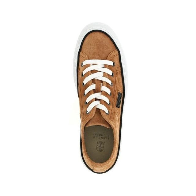 Brunello Cucinelli BRUNELLO CUCINELLI Brown Shiny Tab Sneakers New & Authentic Size US 9 / IT 39 - 5 Thumbnail