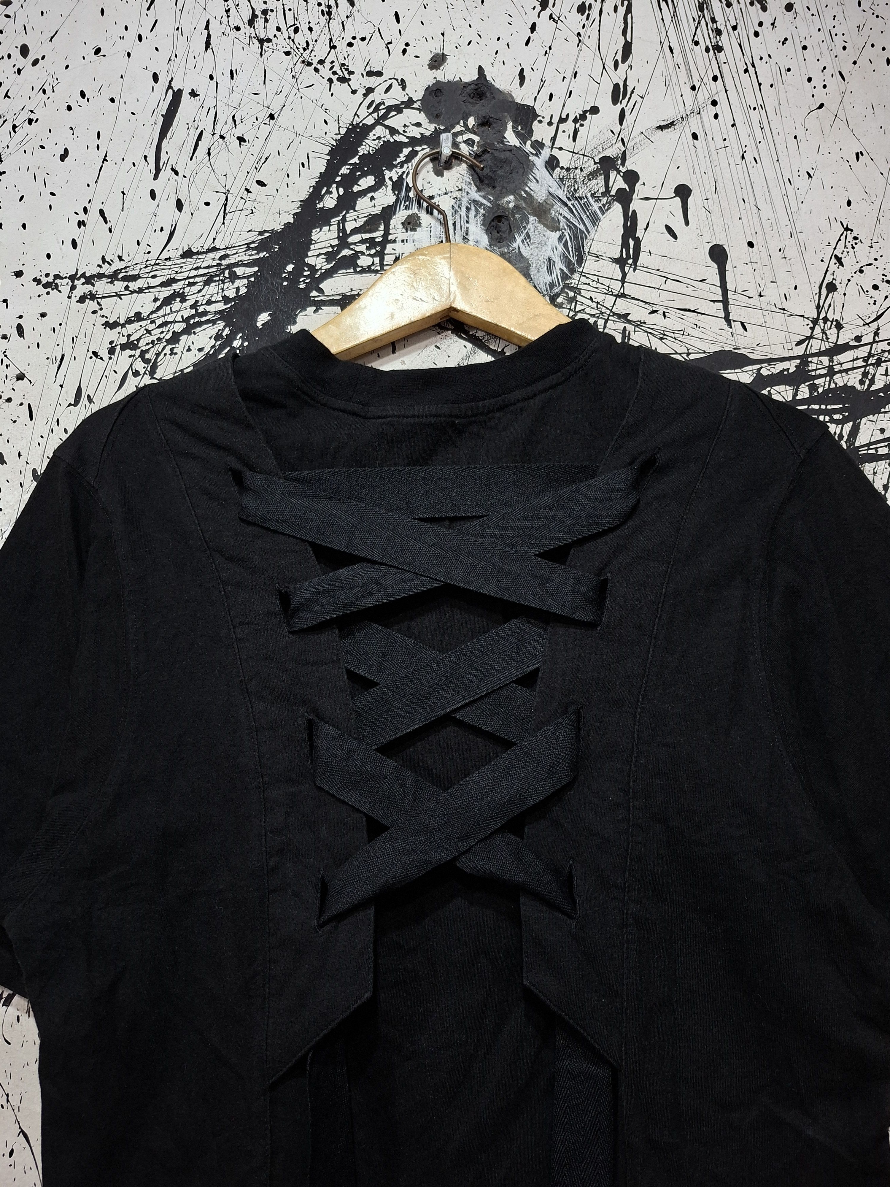 Japanese Brand DBYDGNAK AVANT-GARDE BLACK LACE T-SHIRT Size US S / EU 44-46 / 1 - 3 Thumbnail