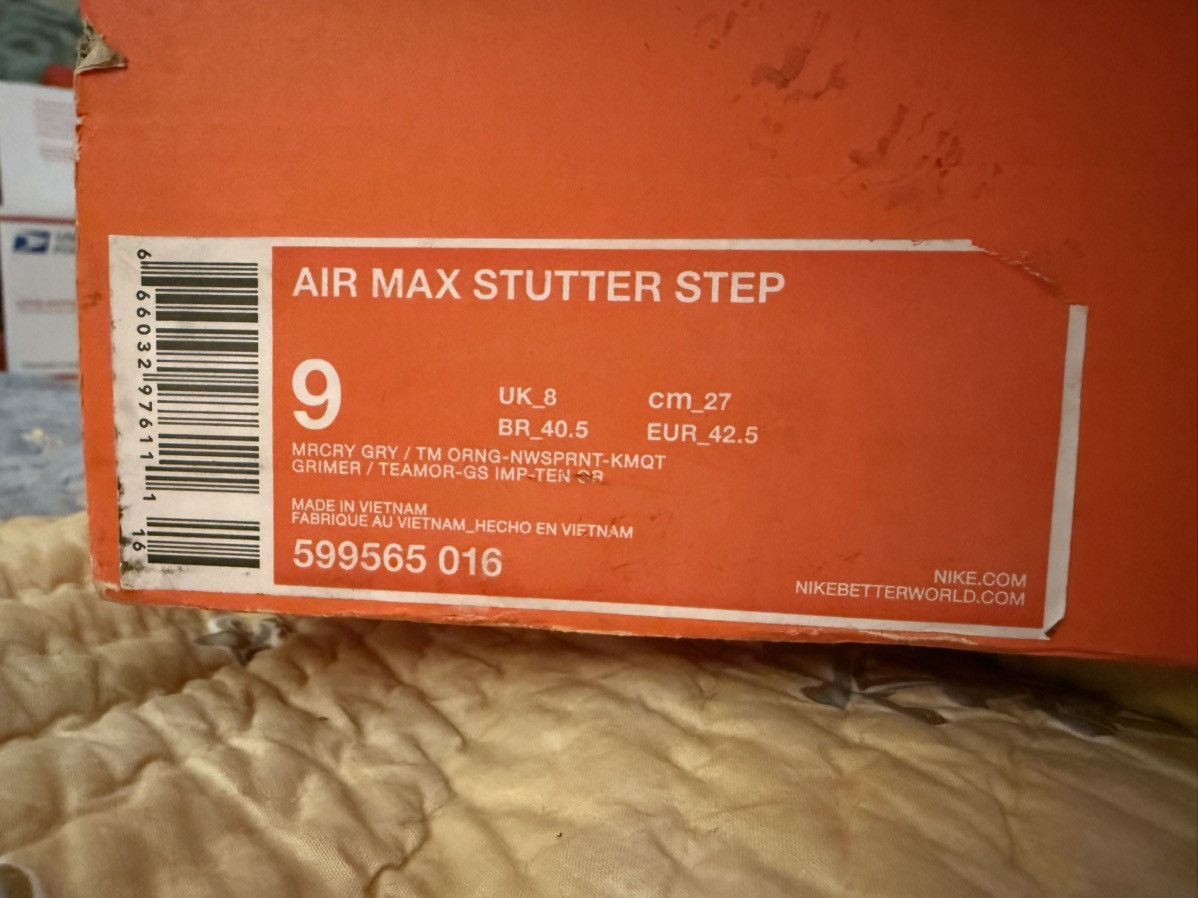 Nike Nike Air Max Stutter Step Grey/Orange size 9 VNDS! Size US 9 / EU 42 - 5 Thumbnail