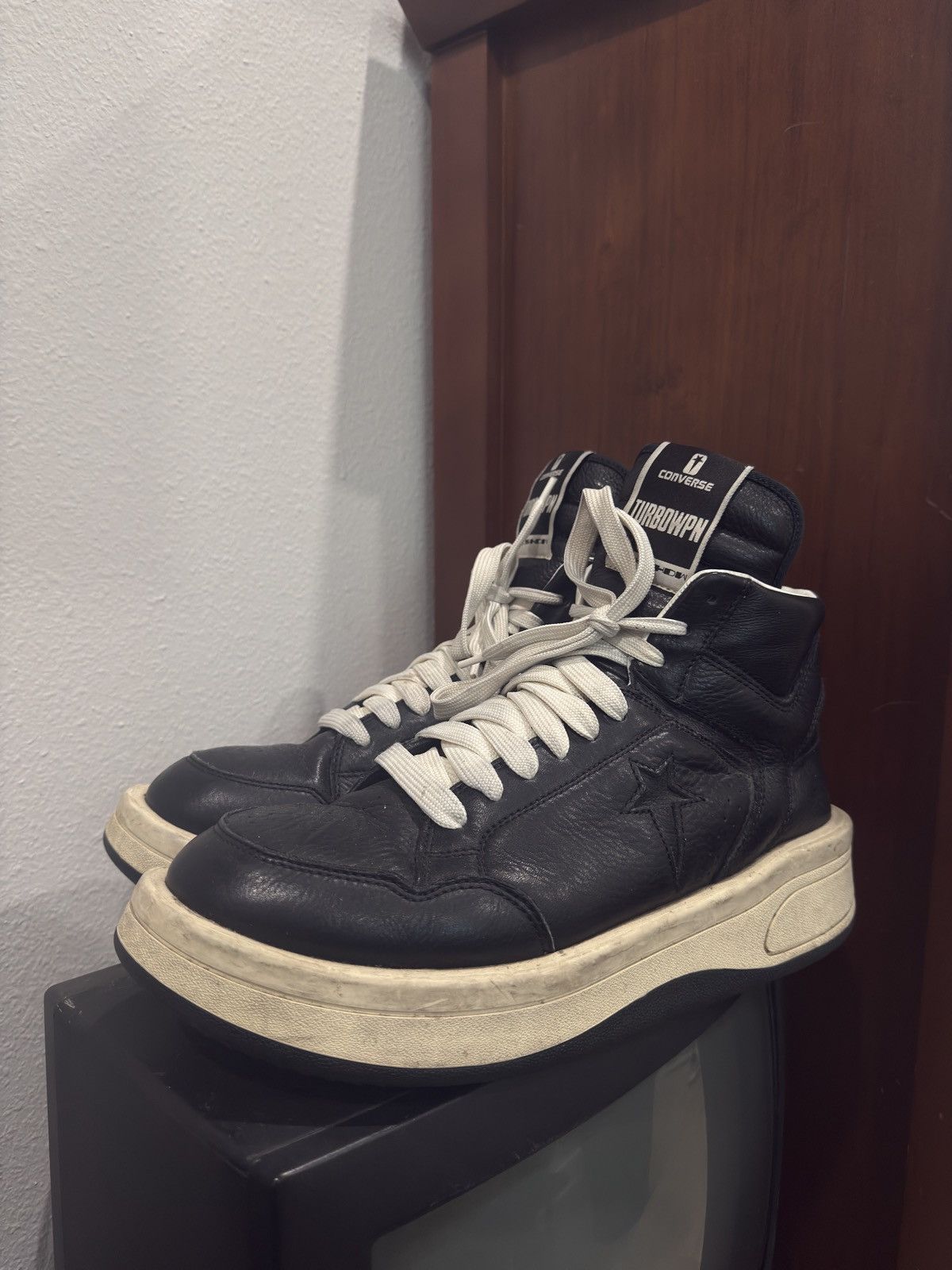 Converse × Rick Owens Drkshdw Rick Owens DRKSHDW x Converse TURBOWPN Size US 11.5 / EU 44-45 - 1 Thumbnail