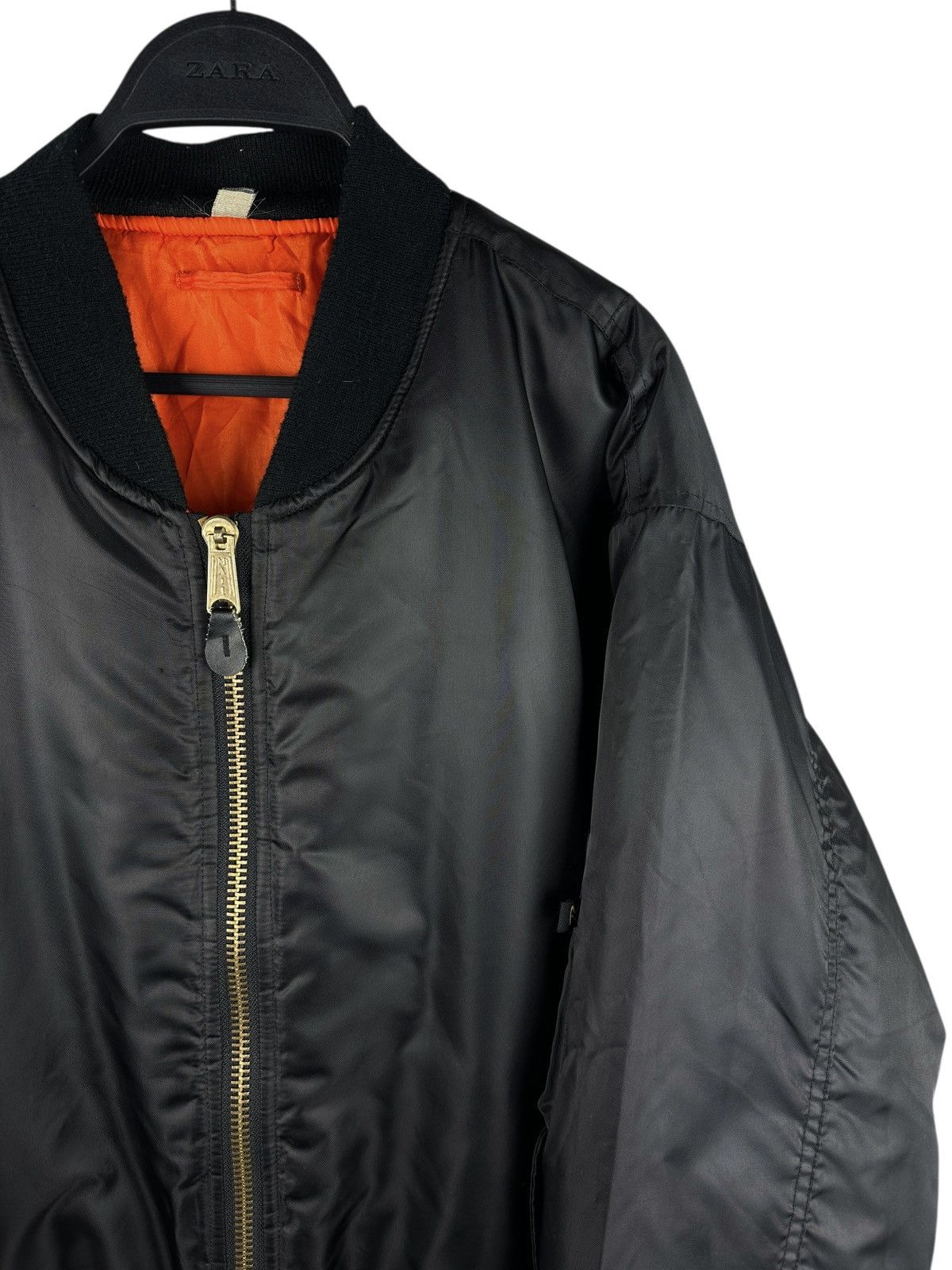 Vintage Vintage MA-1 Flyers Intermediate Men’s Bomber Jacket Black Size US XXL / EU 58 / 5 - 3 Thumbnail