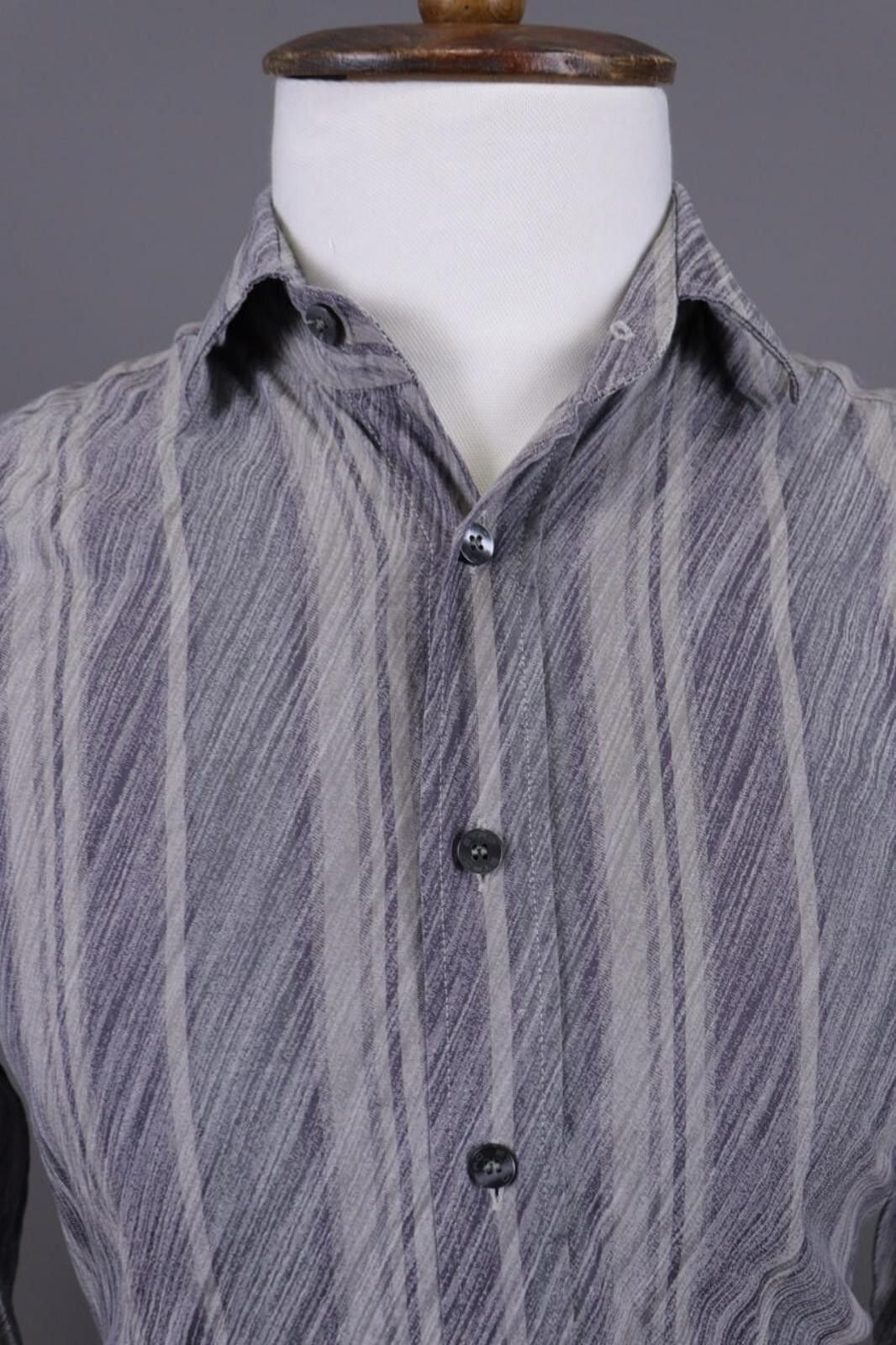 Etro Etro Milano Gray Striped Button Down Shirt Size 38 Size US M / EU 48-50 / 2 - 3 Thumbnail