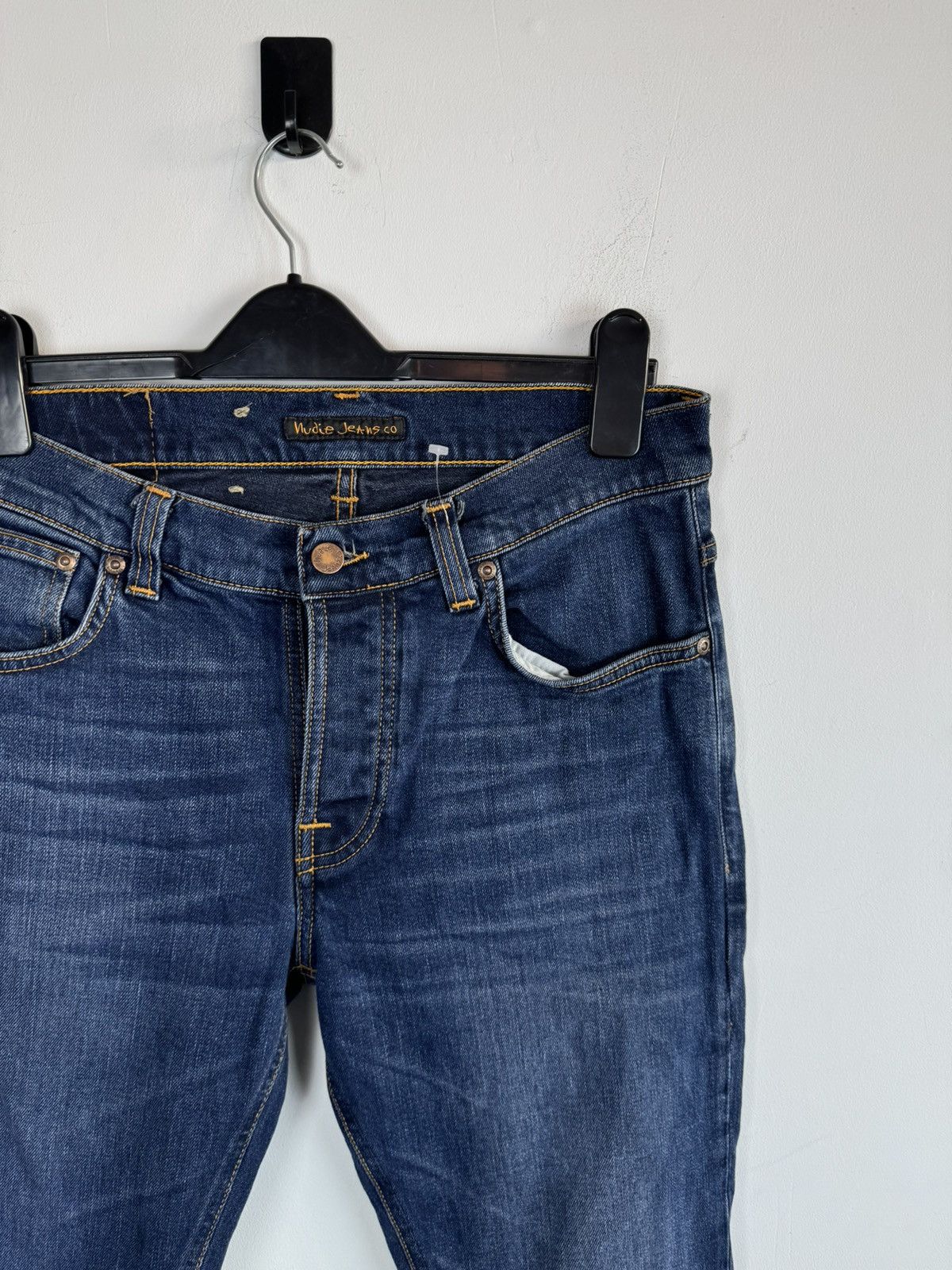 Nudie Jeans × Vintage Nudie Jeans Grim Tim Ink Navy Jeans Size US 31 - 3 Thumbnail