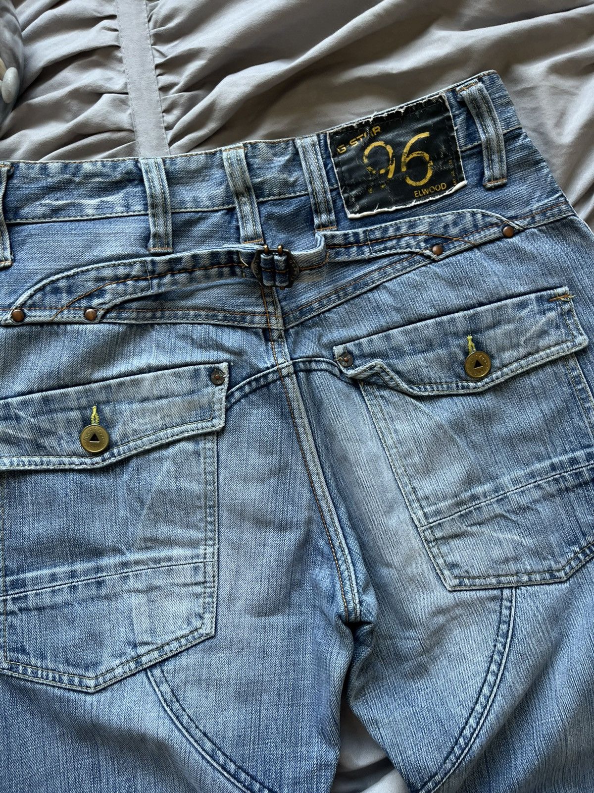 G-Star Vintage G-Star Raw Denim Double Knee Y2K Washed Baggy Size US 32 / EU 48 - 4 Thumbnail