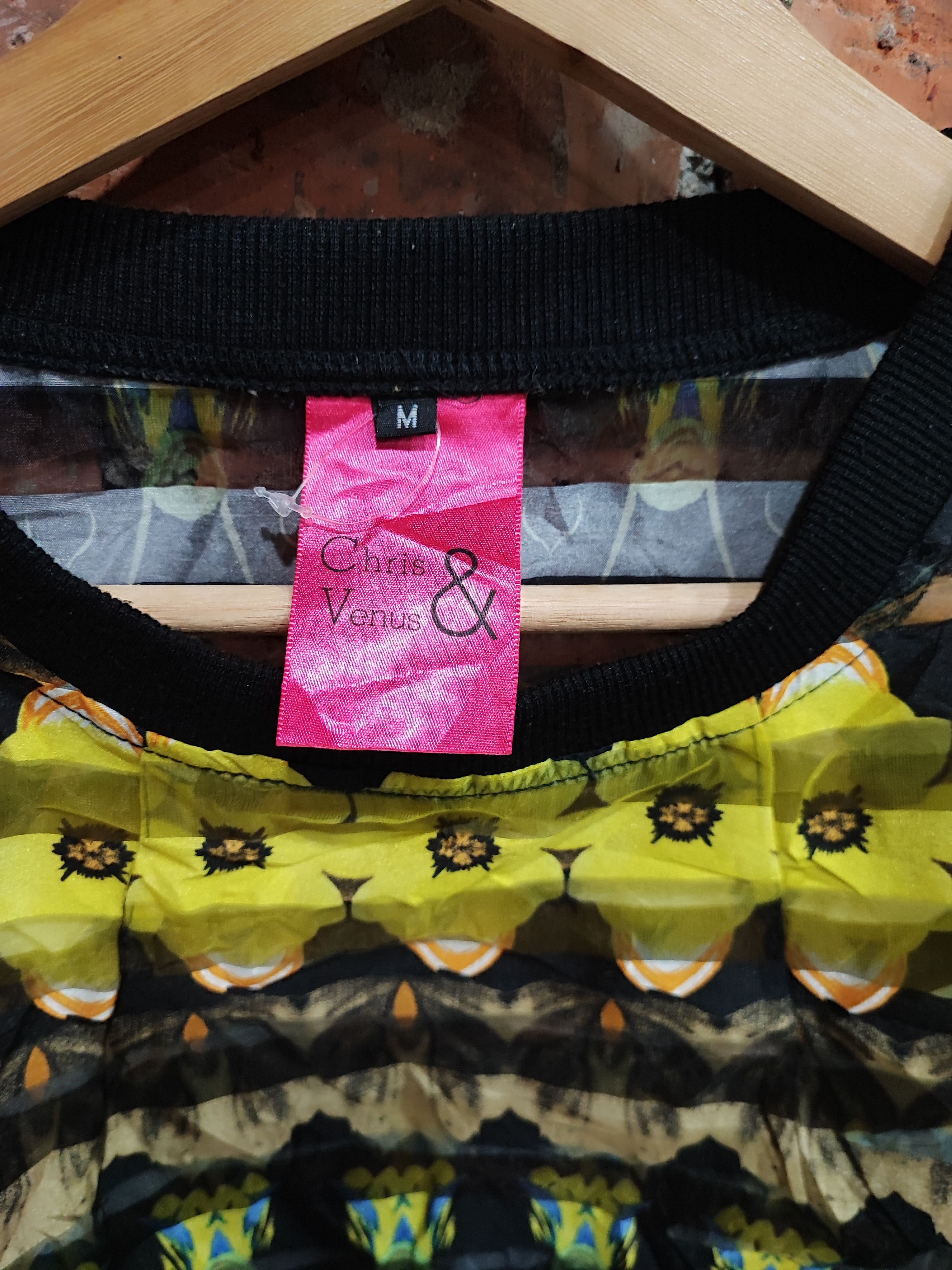 Japanese Brand CHRIS & VENUS TRANSPARENT PRINTED SHIRT Size S / US 4 / IT 40 - 6 Thumbnail