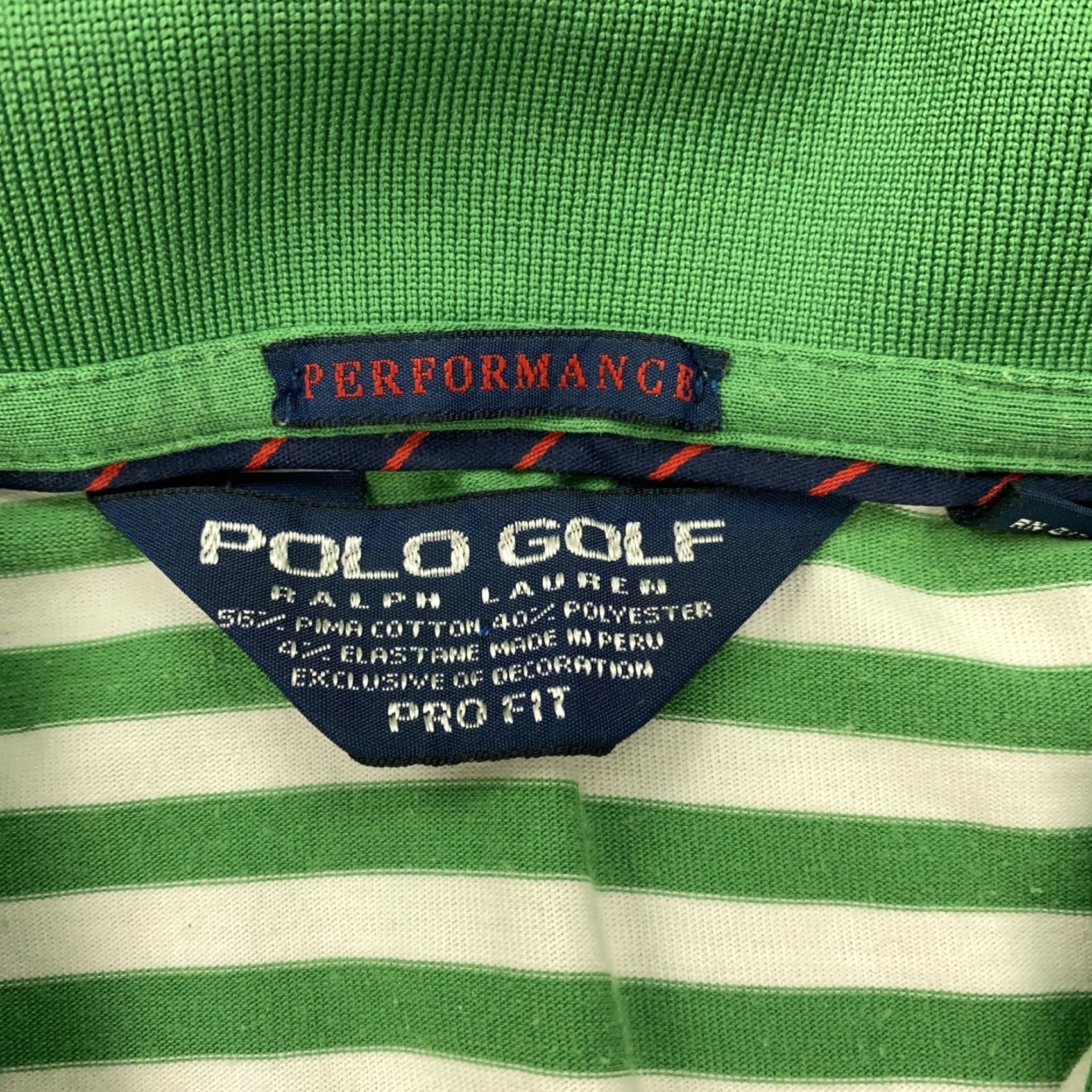Polo Ralph Lauren Polo Golf Ralph Lauren Shirt Mens Medium Green White Striped Performance Pro Fit Golf Size US M / EU 48-50 / 2 - 5 Thumbnail