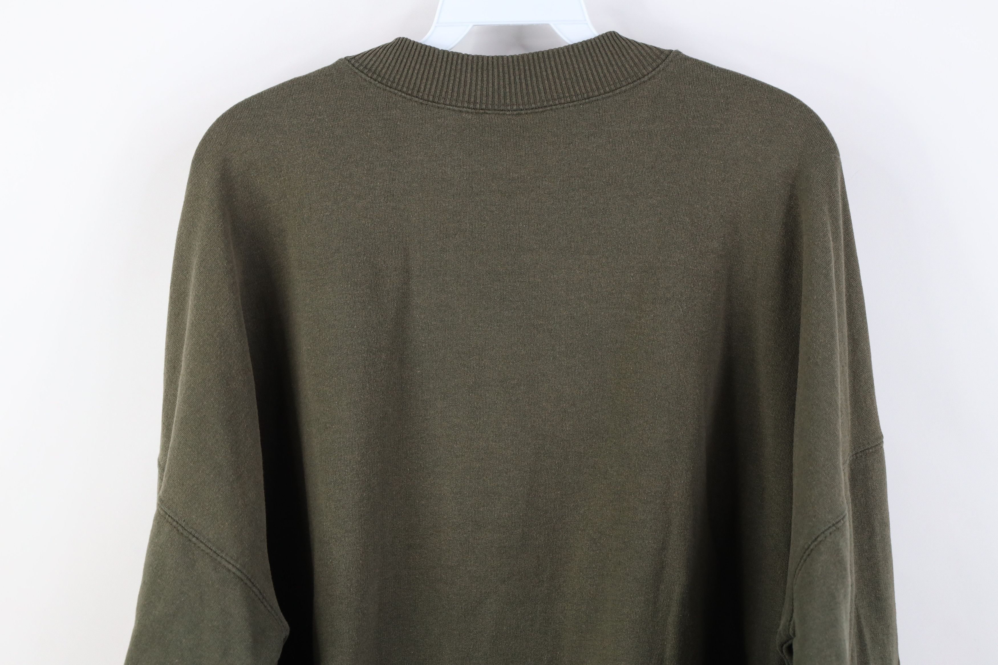 Vintage Vintage 90s Streetwear Wawa Canada Moose Sweatshirt Green Size US XL / EU 56 / 4 - 11 Thumbnail
