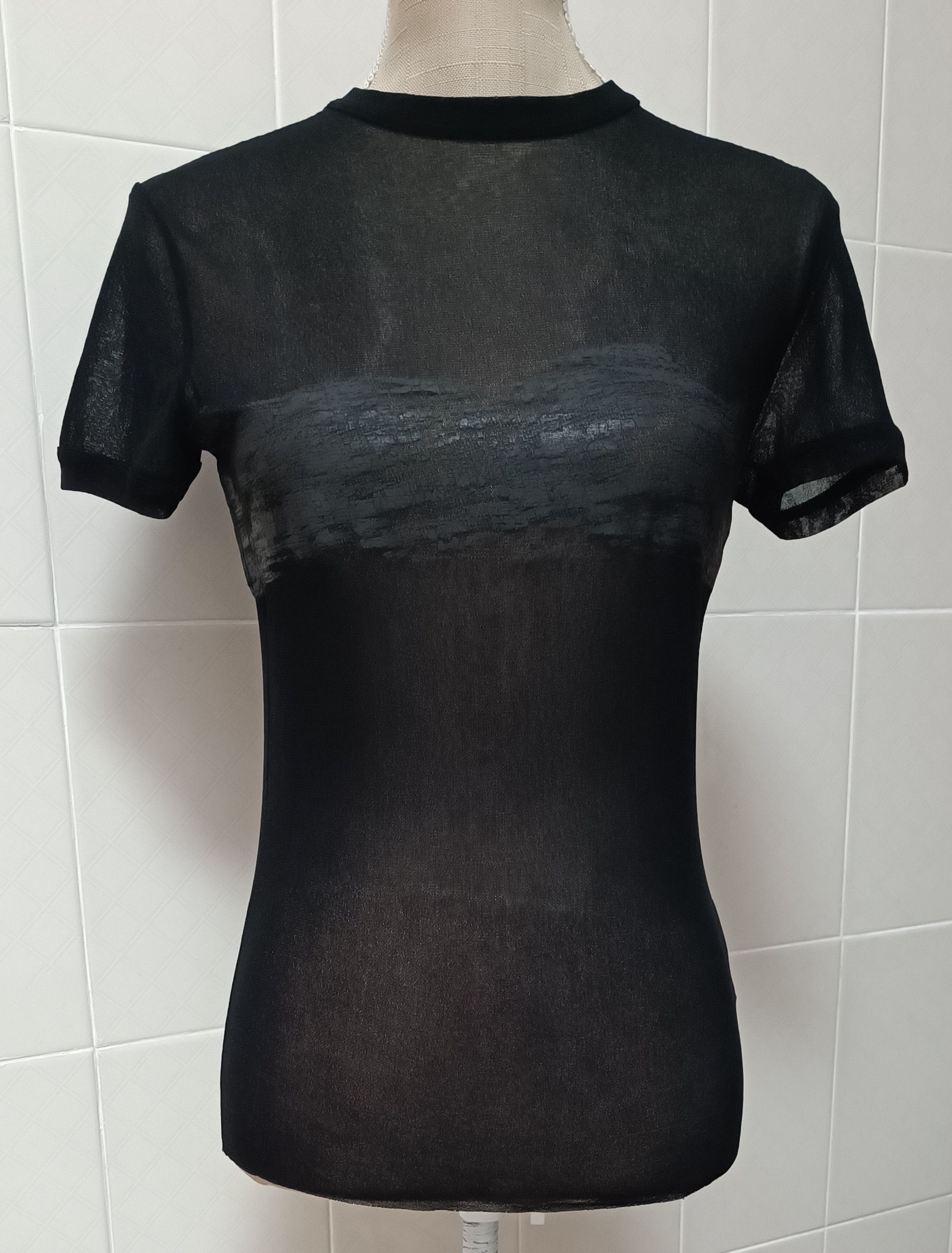 Jean Paul Gaultier 90's - Black nylon mesh t-shirt - No used Size M / US 6-8 / IT 42-44 - 1 Thumbnail