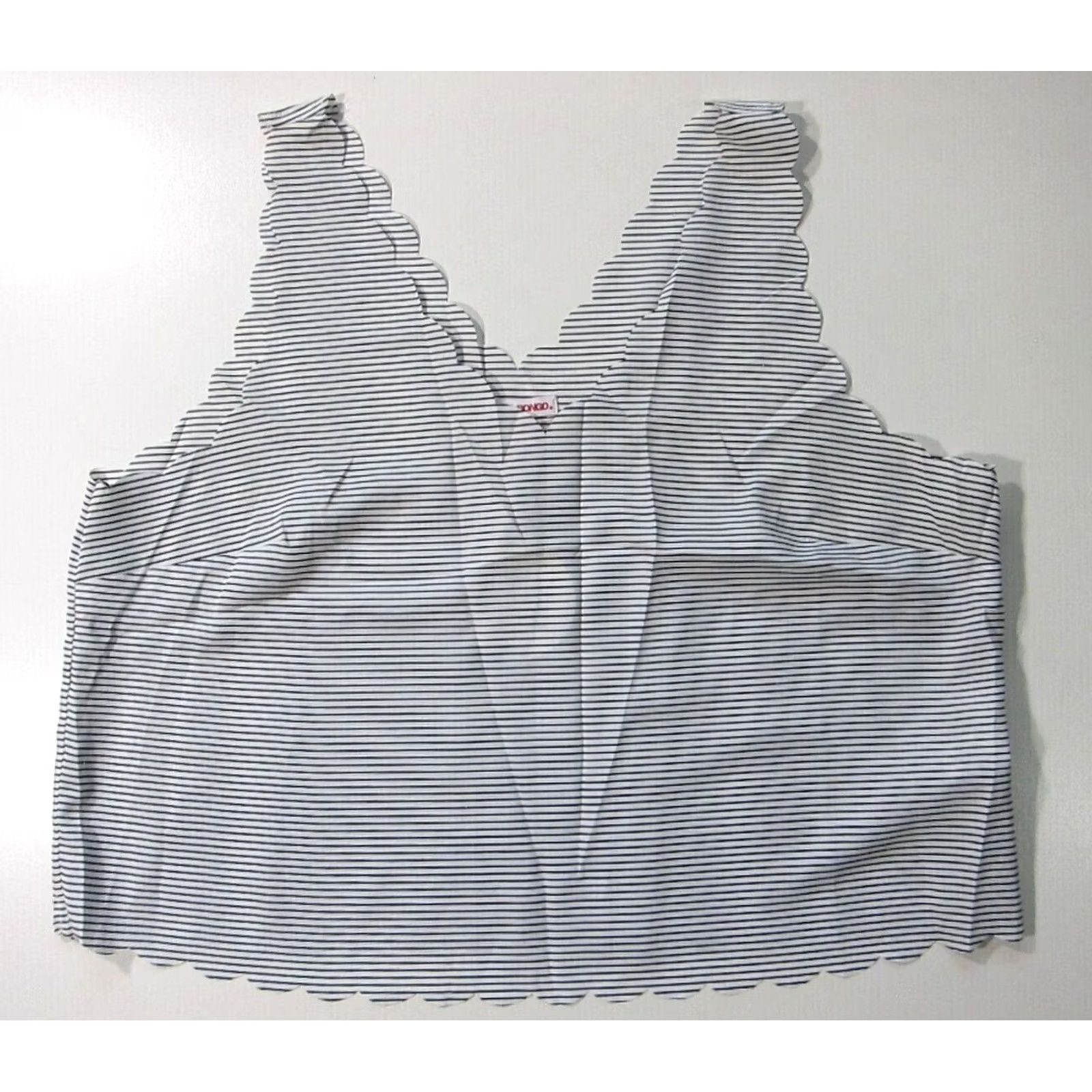 Vintage NWT Bongo Lightweight Black White Stripe Tank Top Blouse L Size L / US 10 / IT 46 - 2 Thumbnail