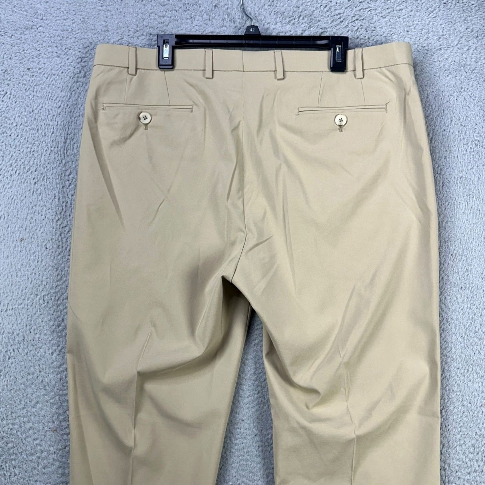 Banana Republic VINTAGE? (No) Banana Republic Gavin Mens Dress Pants 40X32 Tan Flat Front Straight Stretch NEW Size US 40 / EU 56 - 2 Thumbnail