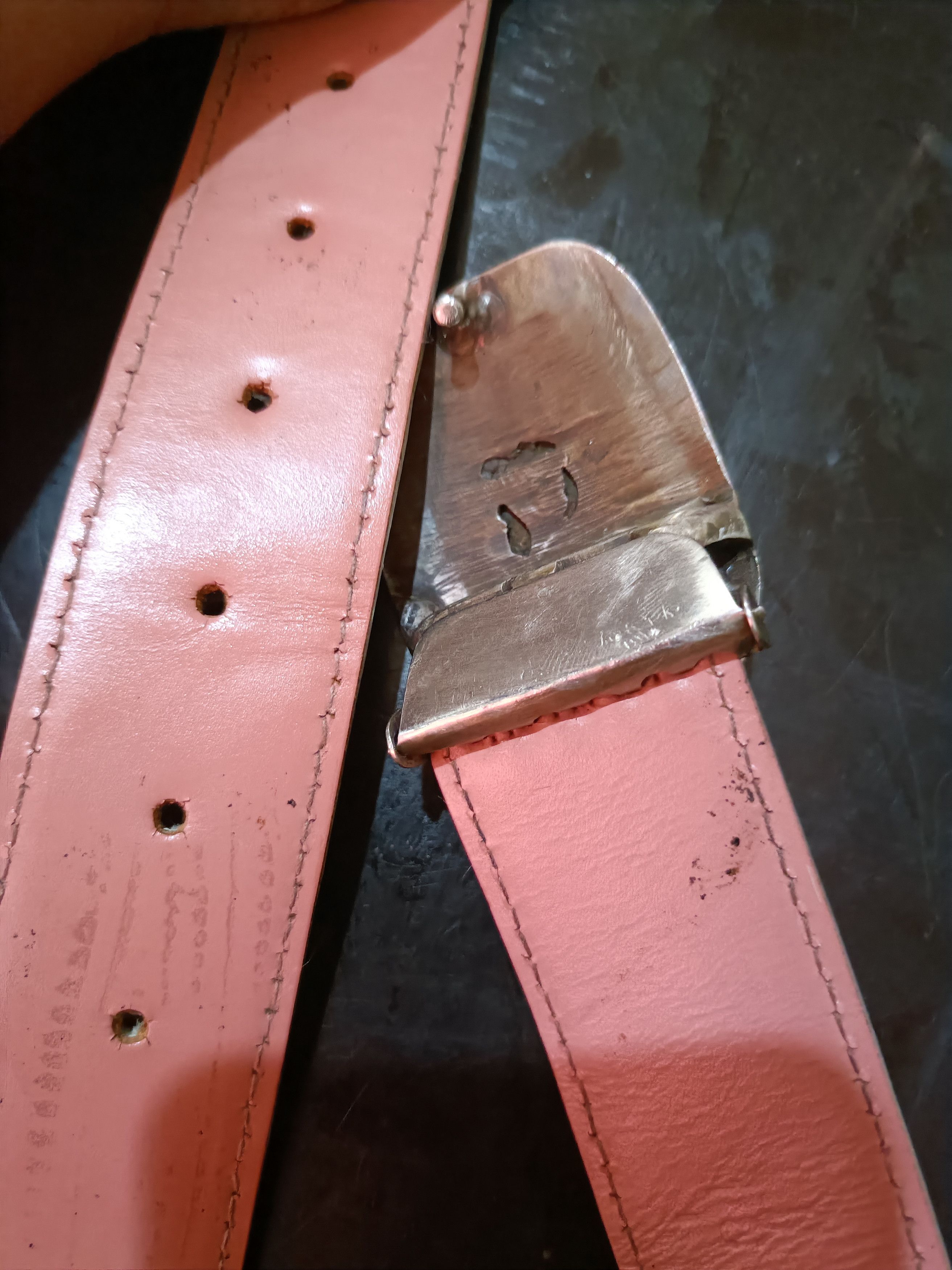 Handmade Druh golf custom buckle lizard leather belt Size 36 - 4 Thumbnail