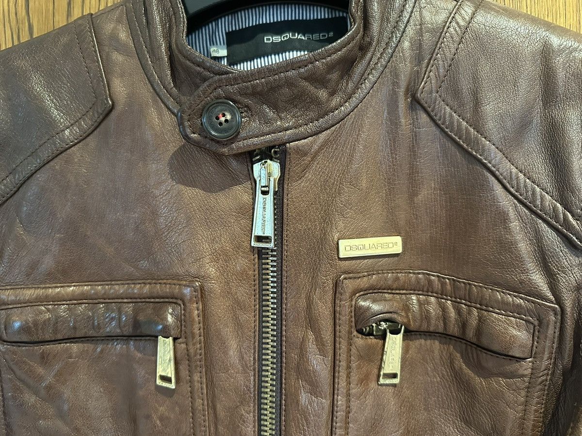 Dsquared2 SS09 Dsquared archive brown leather jacket grail Size US M / EU 48-50 / 2 - 17 Thumbnail