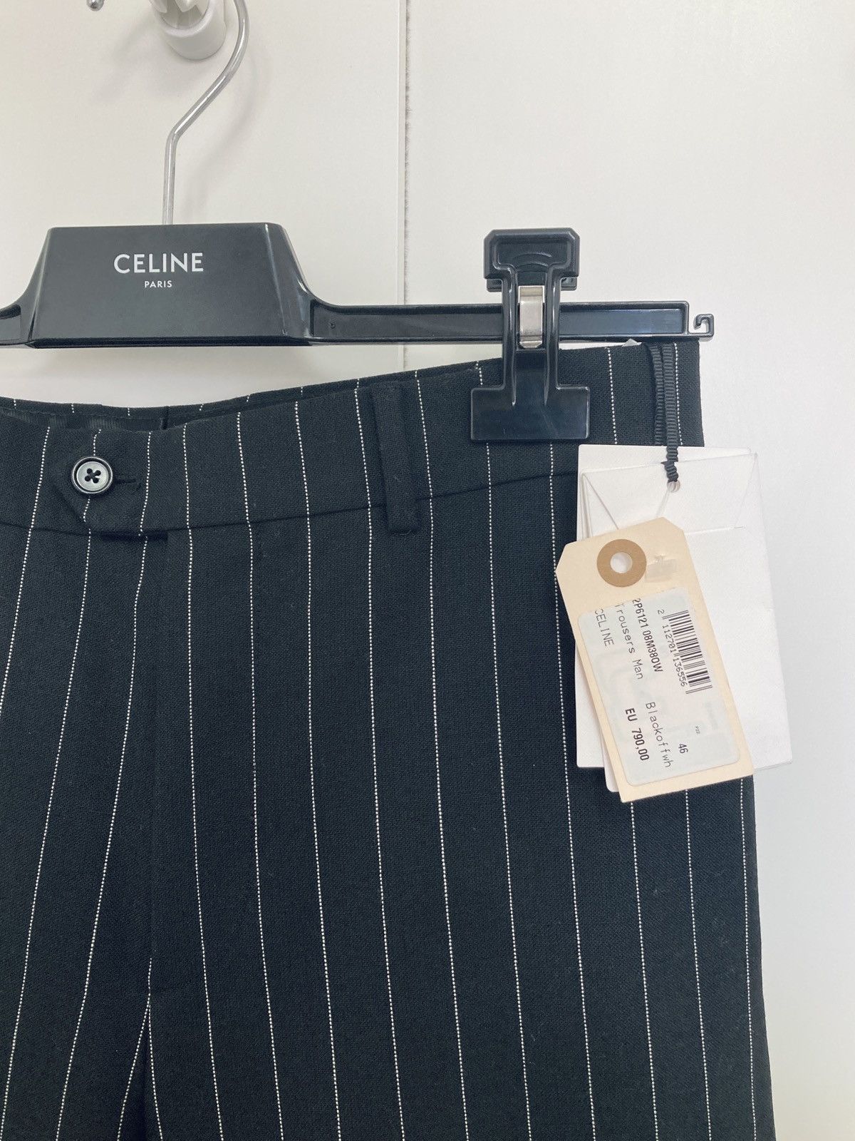 Celine CELINE 22SS BY HEDI SILIMANE Pinstripe Wide Leg Pants Size US 30 / EU 46 - 6 Thumbnail