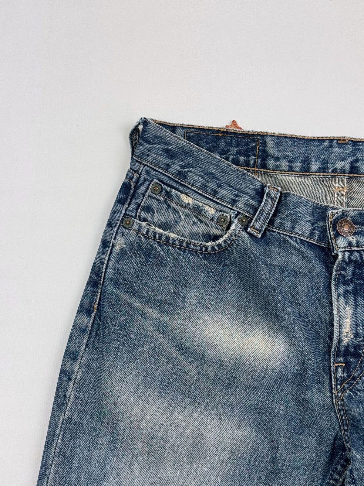 Levi's Y2K Vintage Levi’s 529 Distressed Flared Women’s Jeans Size 30" / US 8 / IT 44 - 6 Thumbnail