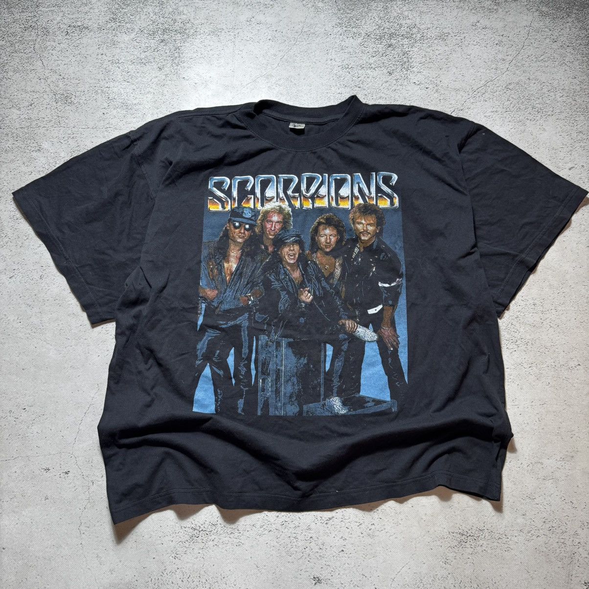 Vintage 90s scorpions t shirt with big logo rock tees Size US XL / EU 56 / 4 - 1 Thumbnail