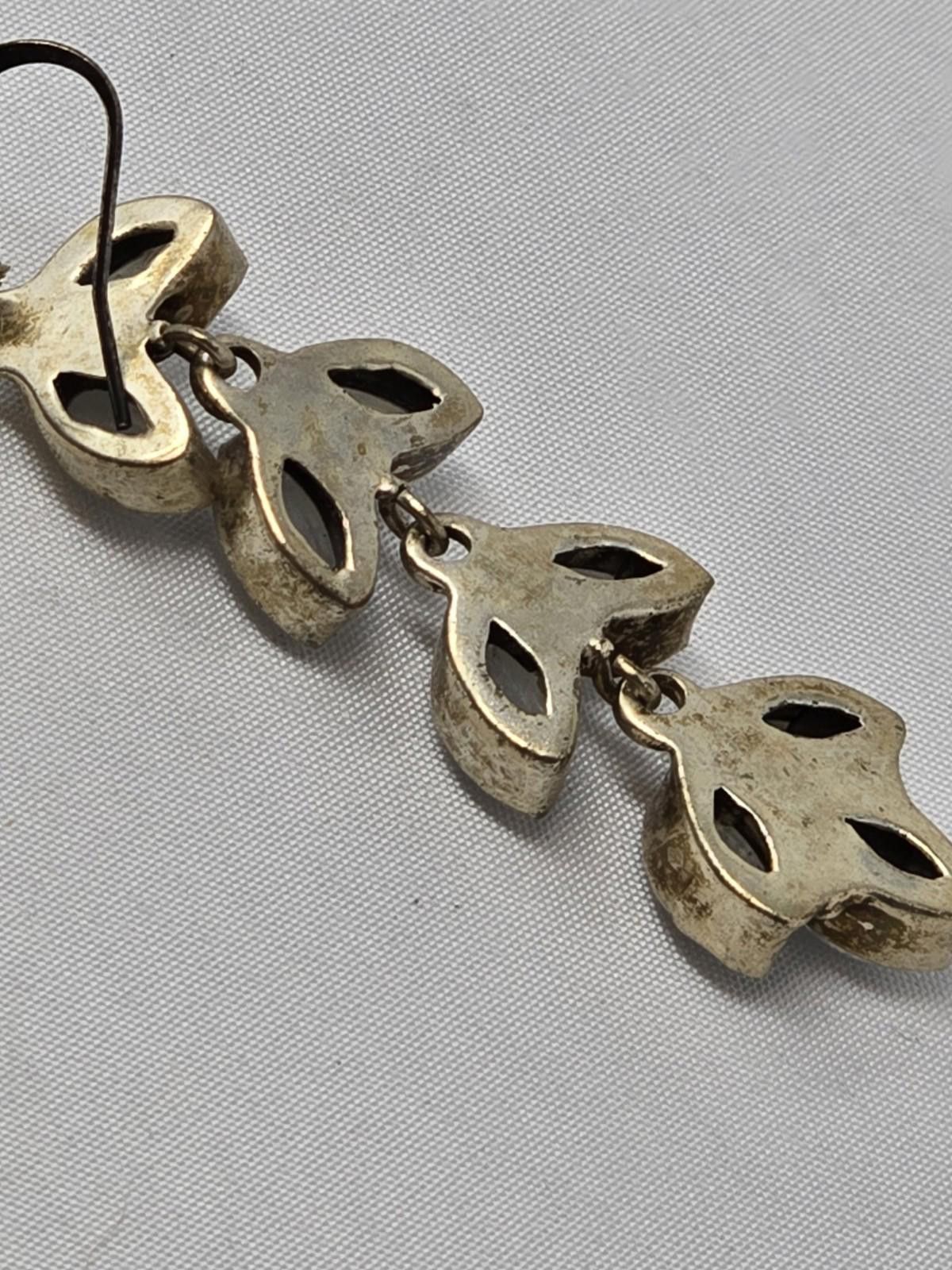 Bonobos Handmade 925 Sterling Silver Dangle Earrings w/ Blue Glass Size ONE SIZE - 8 Thumbnail
